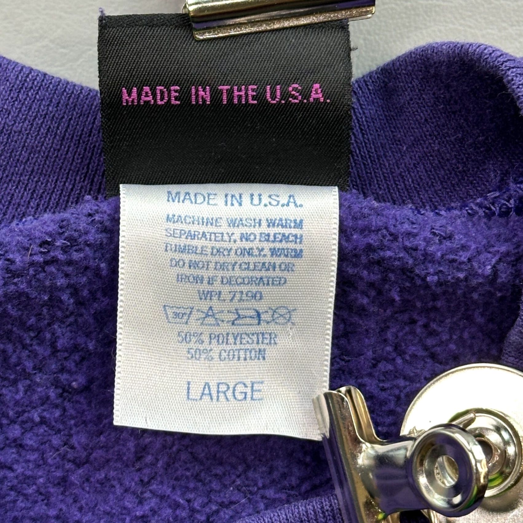 Vintage VINTAGE Travaux Sweatshirt Women’s Large Purple Embroidered Golfer USA Made 90s Size L / US 10 / IT 46 - 7 Thumbnail