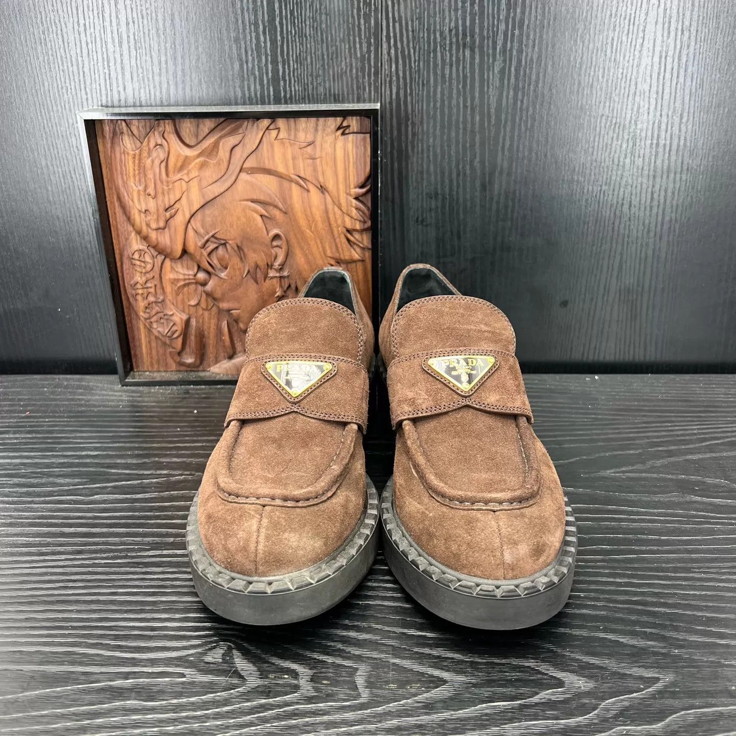 Prada Prada Choc Brown Loafers 40 Near Mint Original Box Size US 7 / EU 40 - 6 Thumbnail