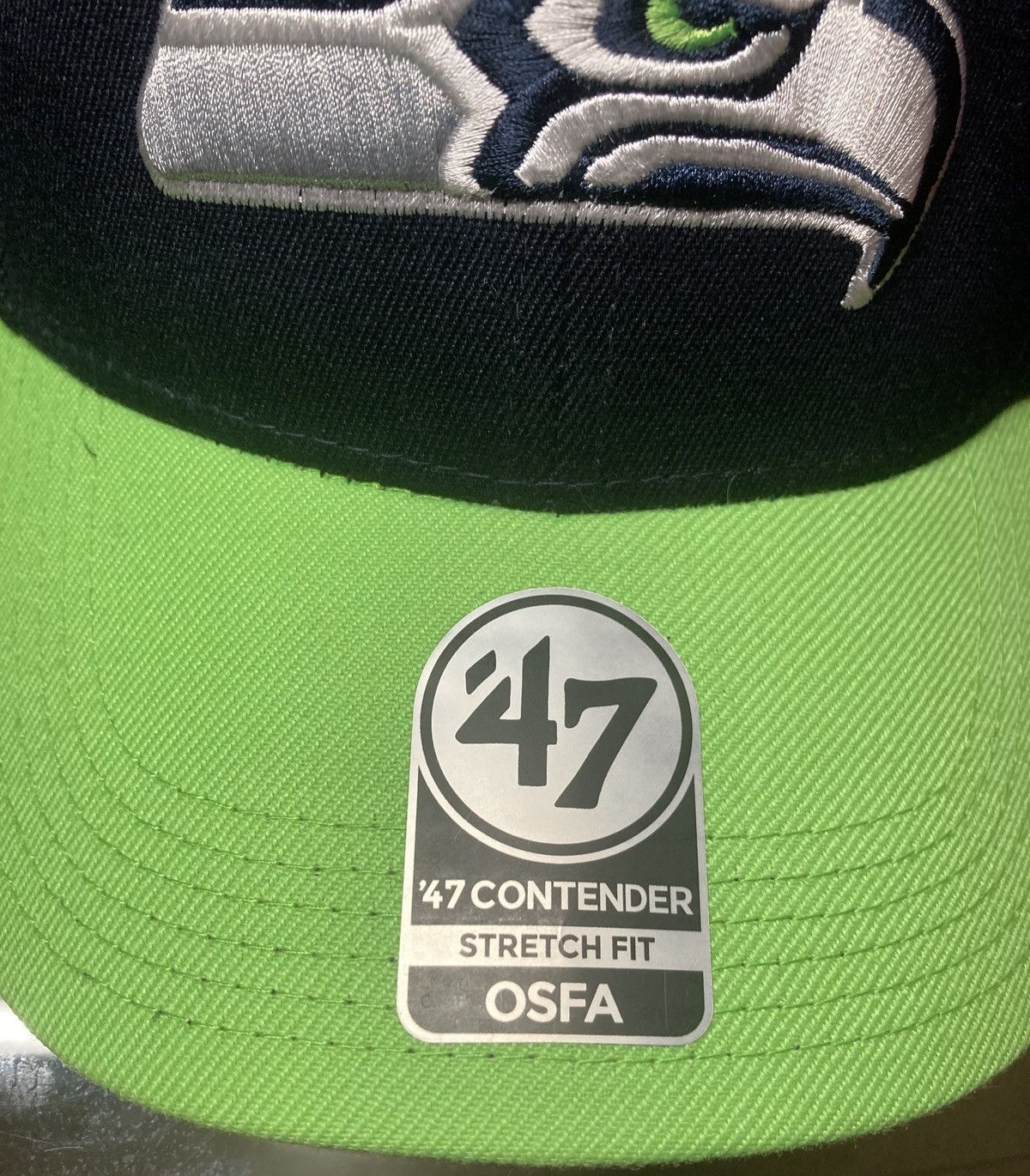 47 Brand Seattle Seahawks 47 contender stretch fit osfa green hat cap Size ONE SIZE - 3 Thumbnail