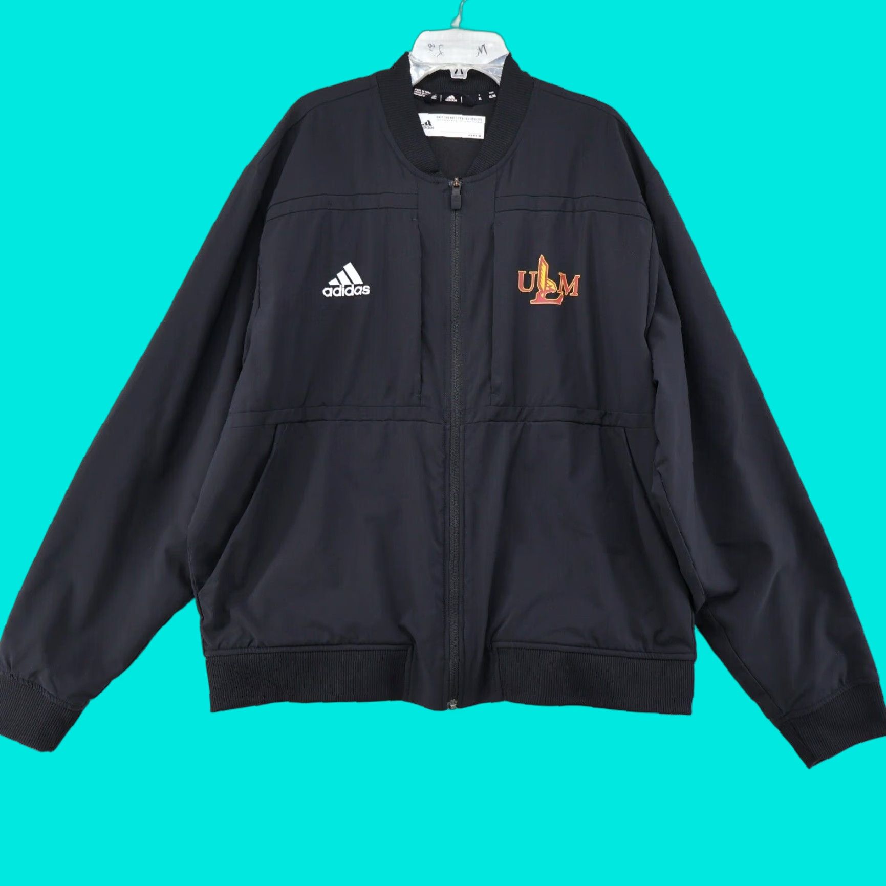 Adidas Adidas ULA Warhawks Football Jacket Mens XL Black Zip Aeroready Lined Size US XL / EU 56 / 4 - 1 Thumbnail