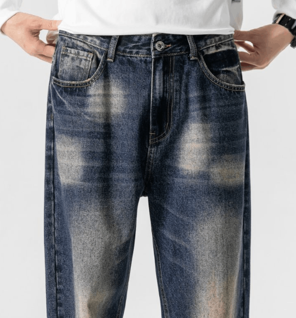 Japanese Brand × Jean High street American loose casual retro wide-leg baggy jeans Size US 32 / EU 48 - 6 Thumbnail