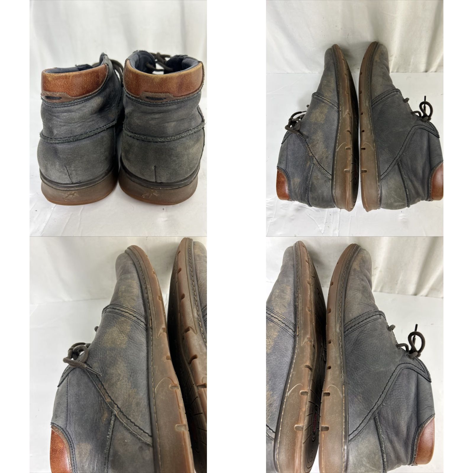 Vintage Fluchos Boots Chukka Leather Navy Blue 46 US 13 Men Leather Outsole Spain Mens Size 46 Navy Blue Leather Chukka Boots Men Shoes Size US 13 / EU 46 - 9 Thumbnail