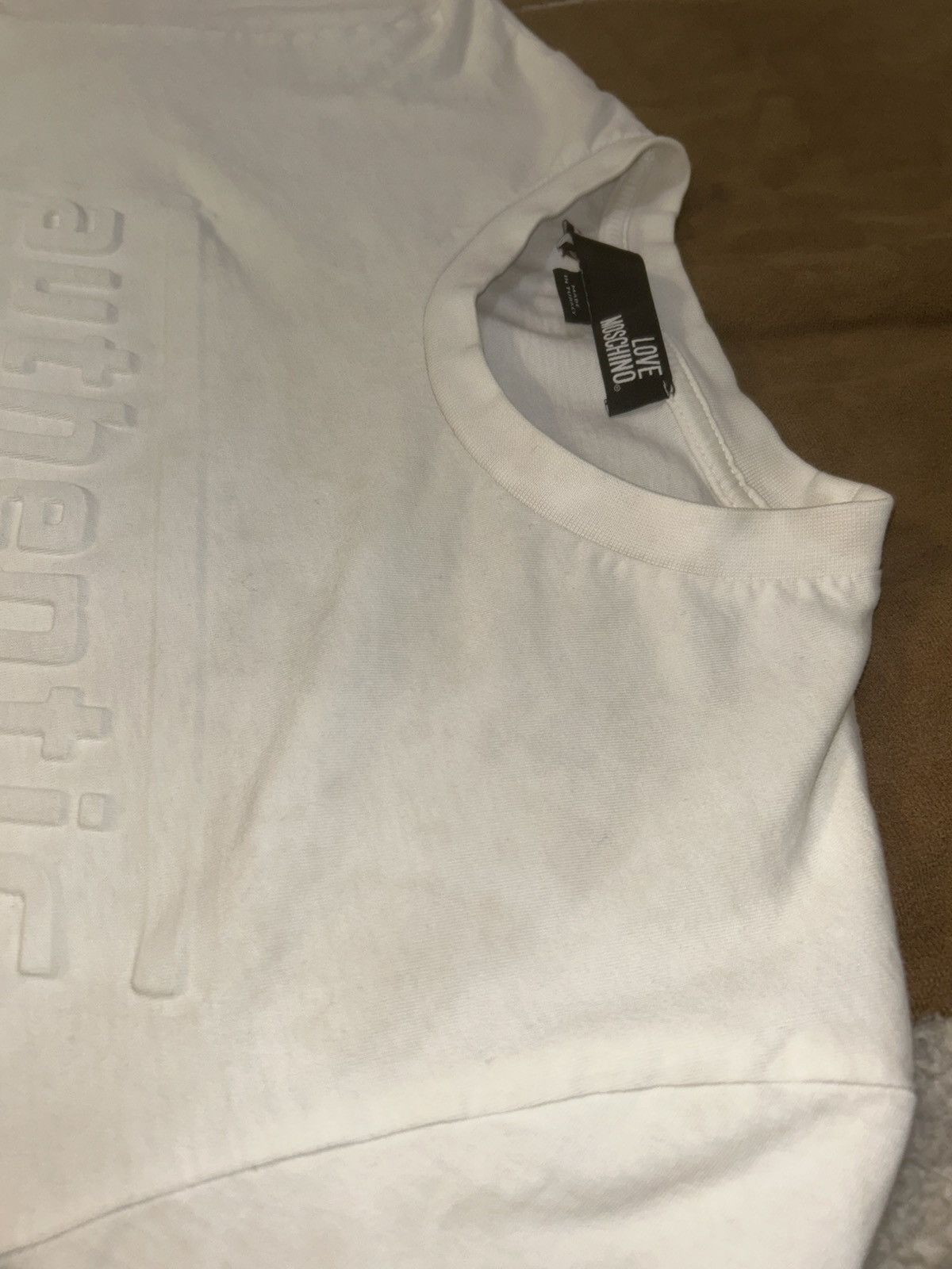 Moschino White Moschino 3d logo tee Size US XS / EU 42 / 0 - 5 Thumbnail