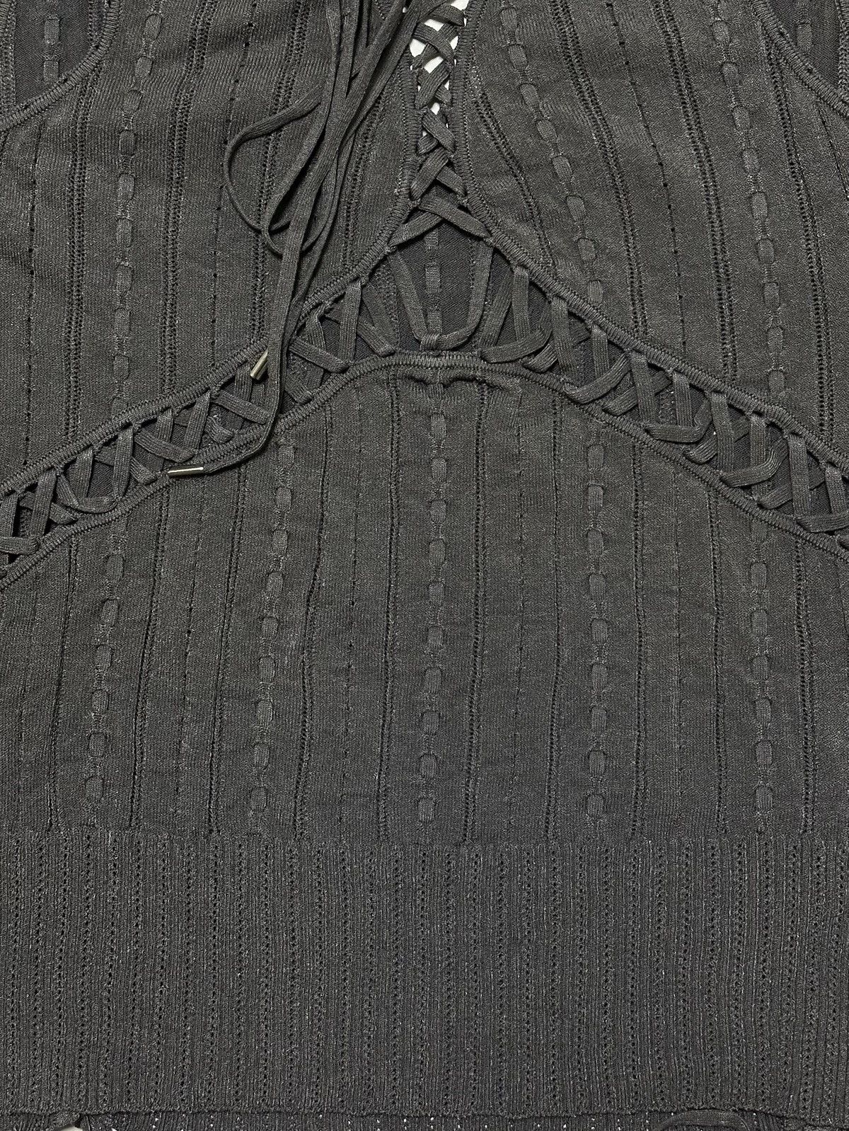 Dior CHRISTIAN DIOR S/S 2004 Laced Up Knit Sleeveless Top Size M / US 6-8 / IT 42-44 - 4 Thumbnail