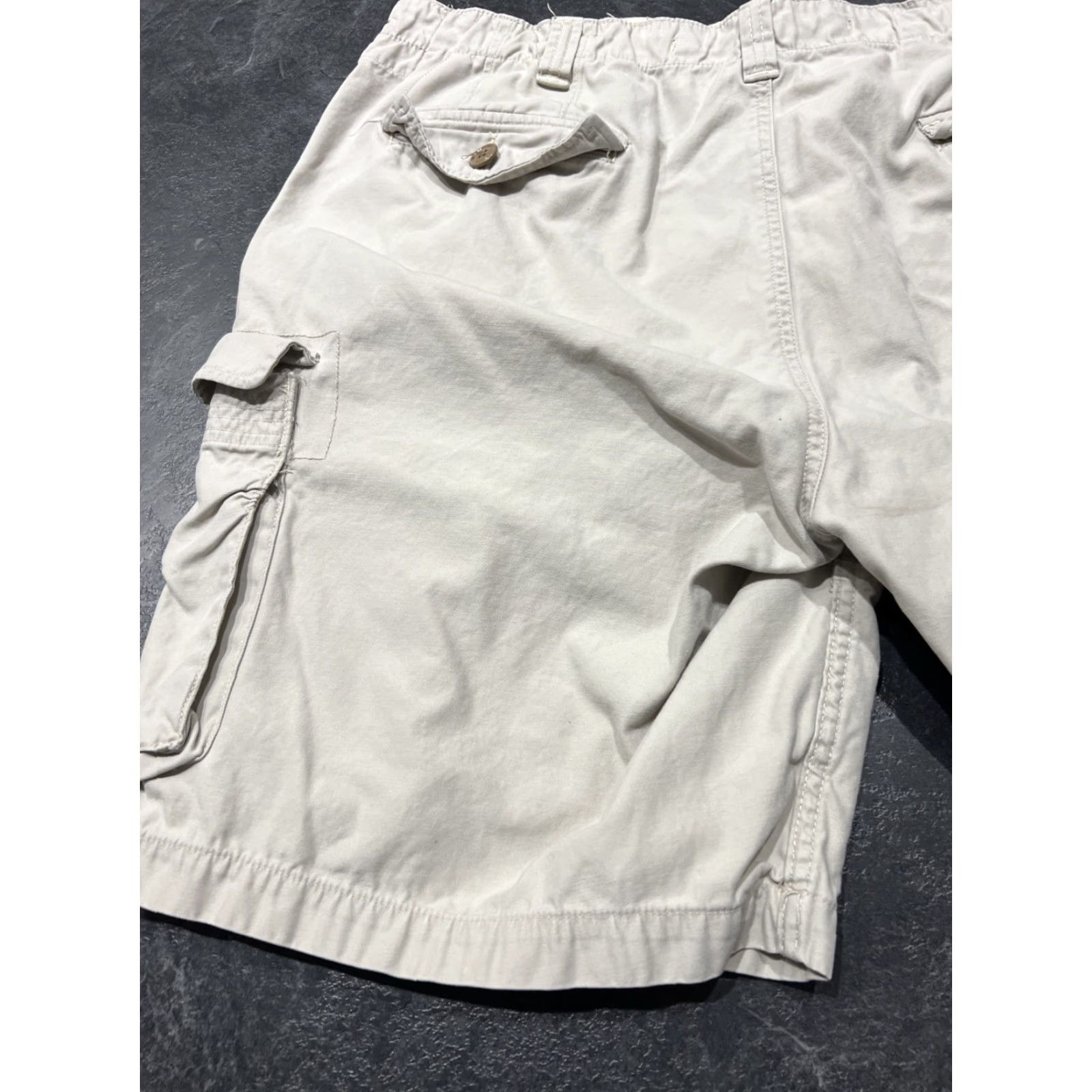 Ralph Lauren VINTAGE Ralph Lauren Polo Shorts Mens 42 Tan Cargo Baggy Y2K Faded Twill Cotton Utility Cargo Short Beigе 90s Army Outdoor Mens Size US XL / EU 56 / 4 - 4 Thumbnail