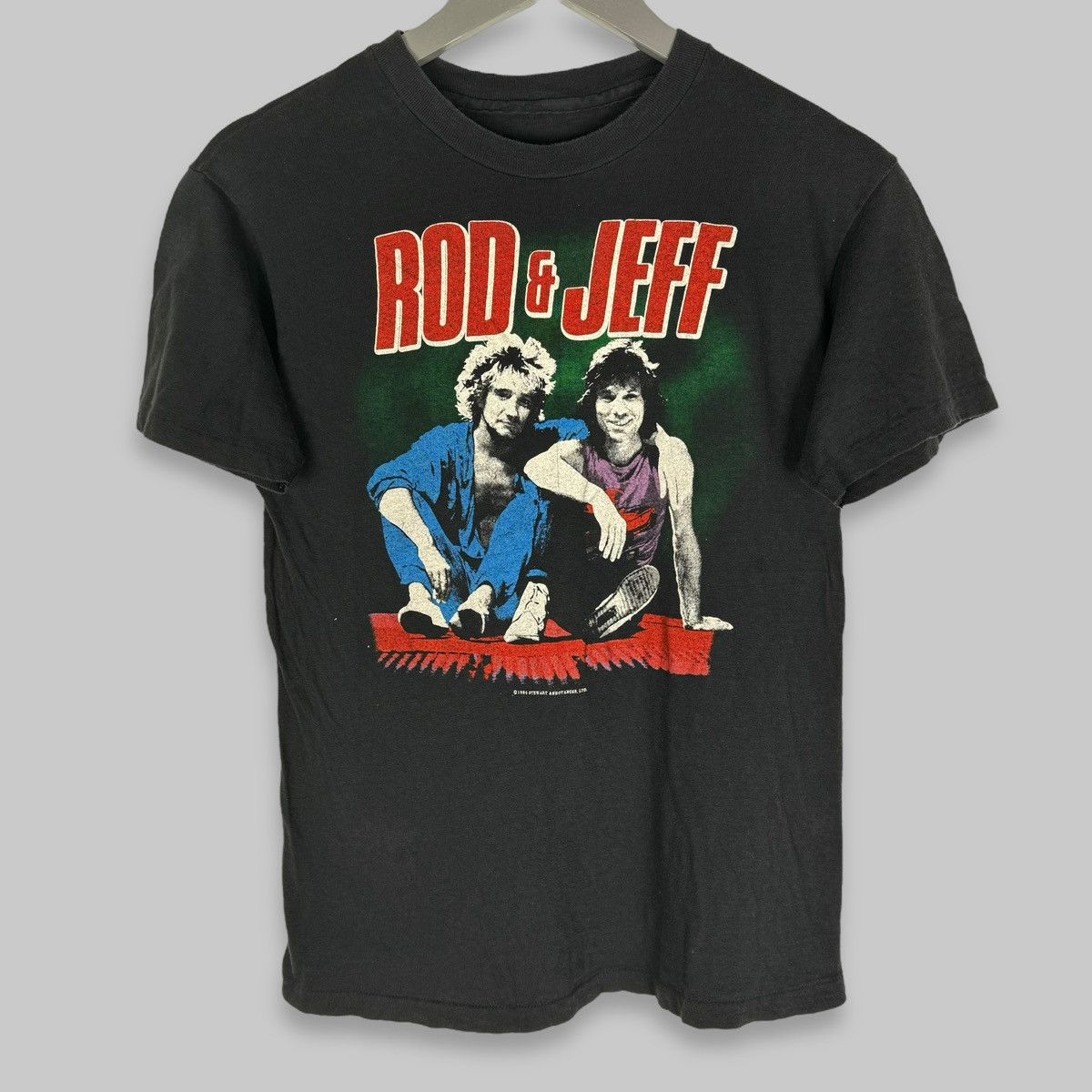 Band Tees Vintage 1984 Rod Stewart Jeff Beck Reunited T Shirt Size US S / EU 44-46 / 1 - 1 Thumbnail