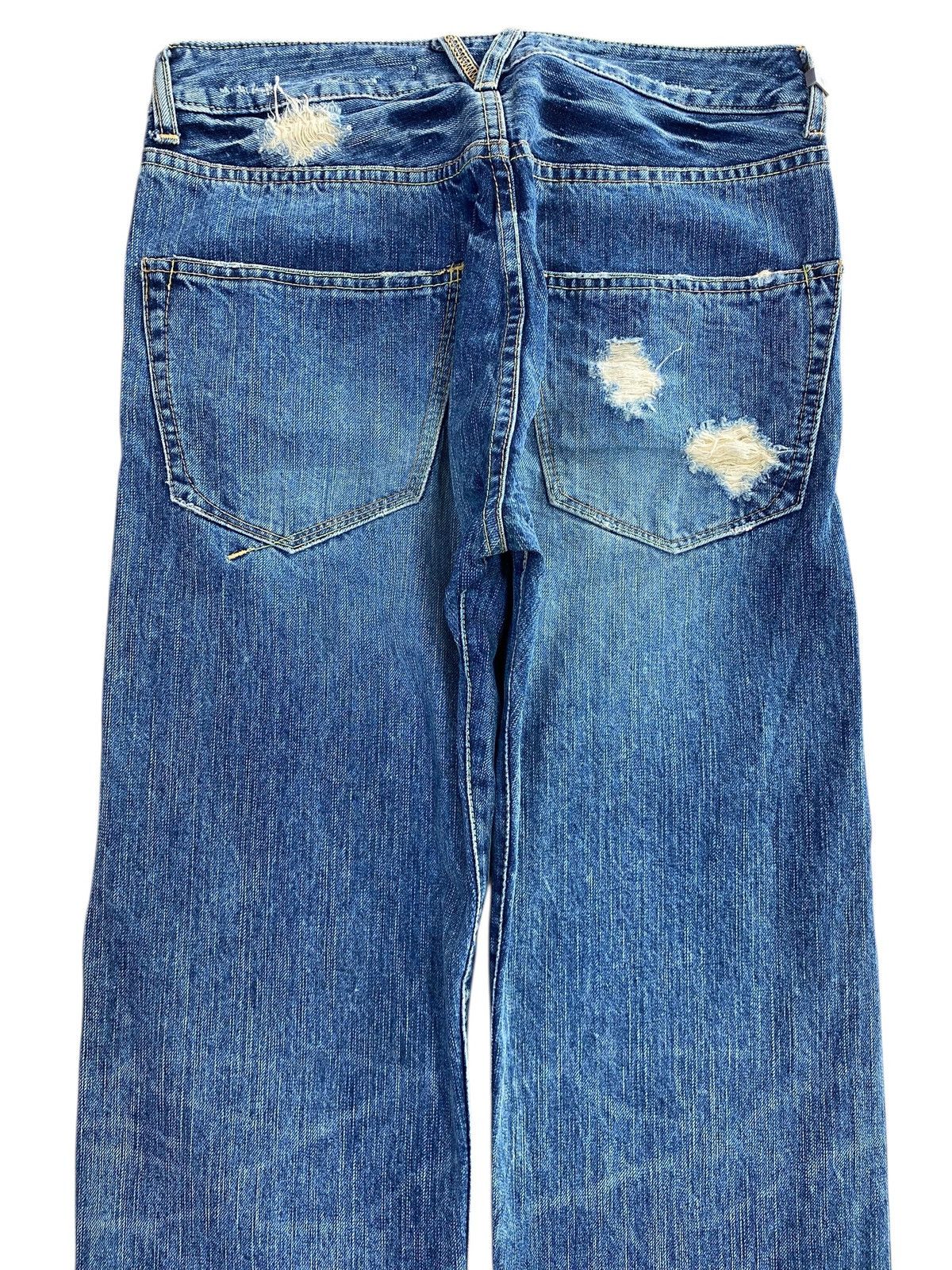 Japanese Brand Japanese Brand Ripped Whiskered Style Straight Leg Jeans Size US 29 - 4 Thumbnail