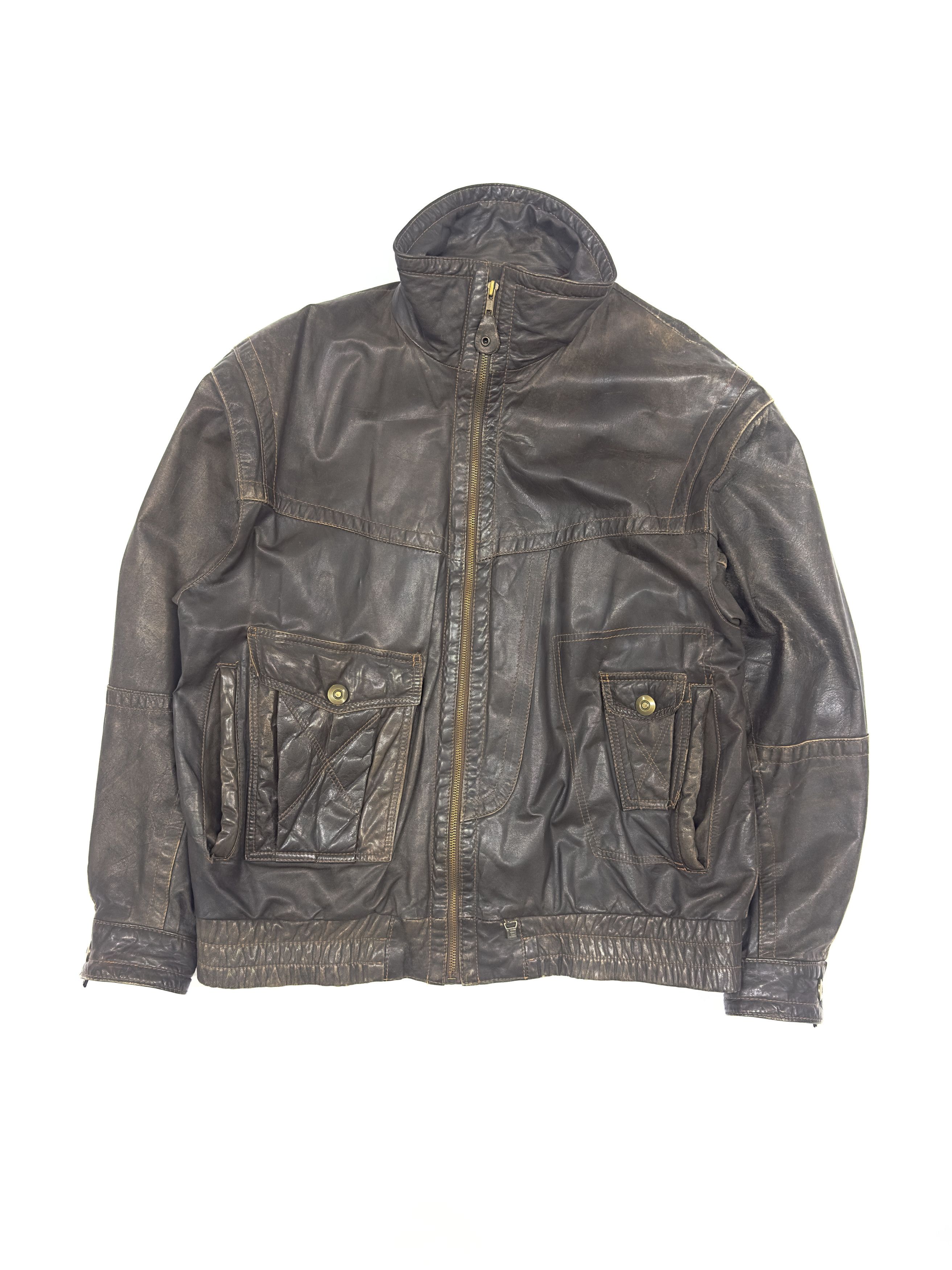 Angelo Litrico Angelo Litrico Vintage Leather Asymmetrical Jacket Size US L / EU 52-54 / 3 - 2 Thumbnail
