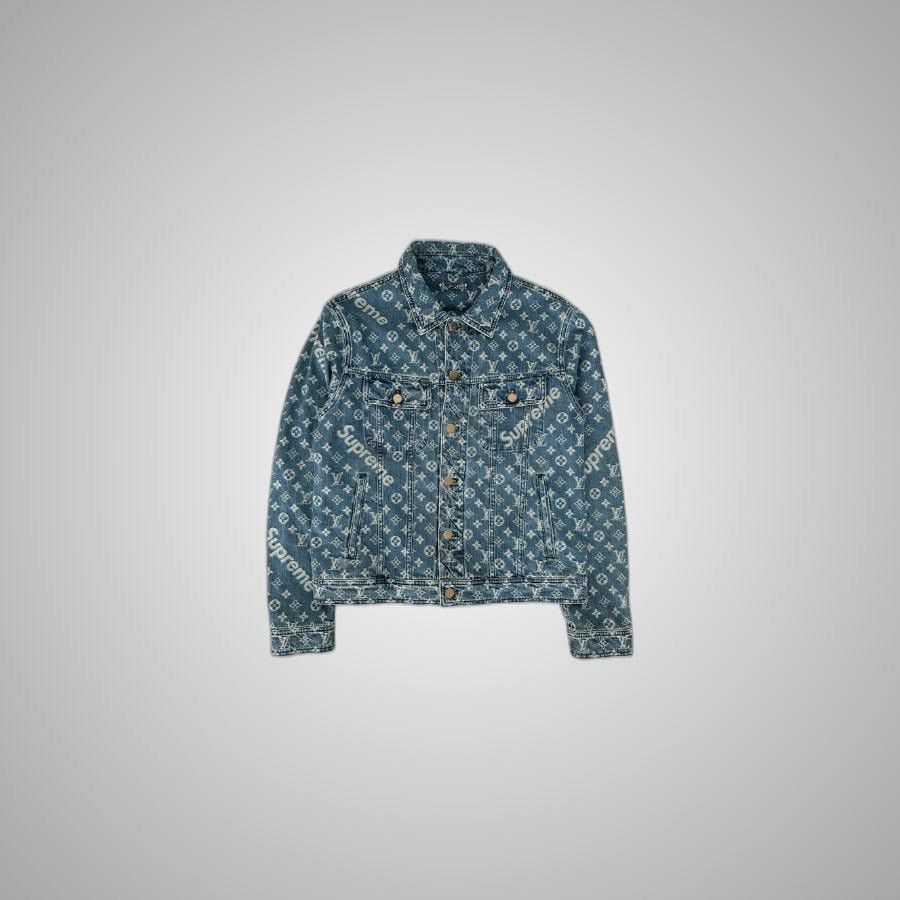 Louis Vuitton LOUIS VUITTON SUPREME BLUE & WHITE MONOGRAM DENIM Size US XL / EU 56 / 4 - 1 Thumbnail