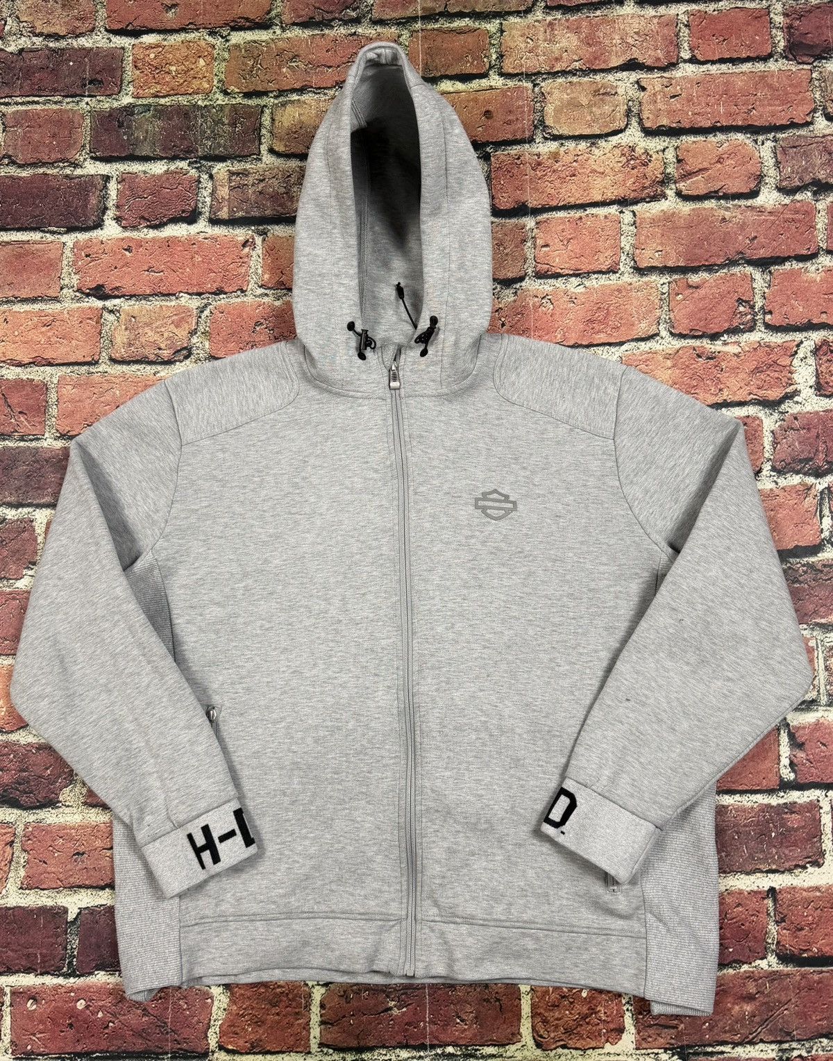 Harley Davidson Harley-Davidson Men's Rib-Knit Zip Up Hoodie Sweatshirt 3XL Size US XXL / EU 58 / 5 - 1 Thumbnail