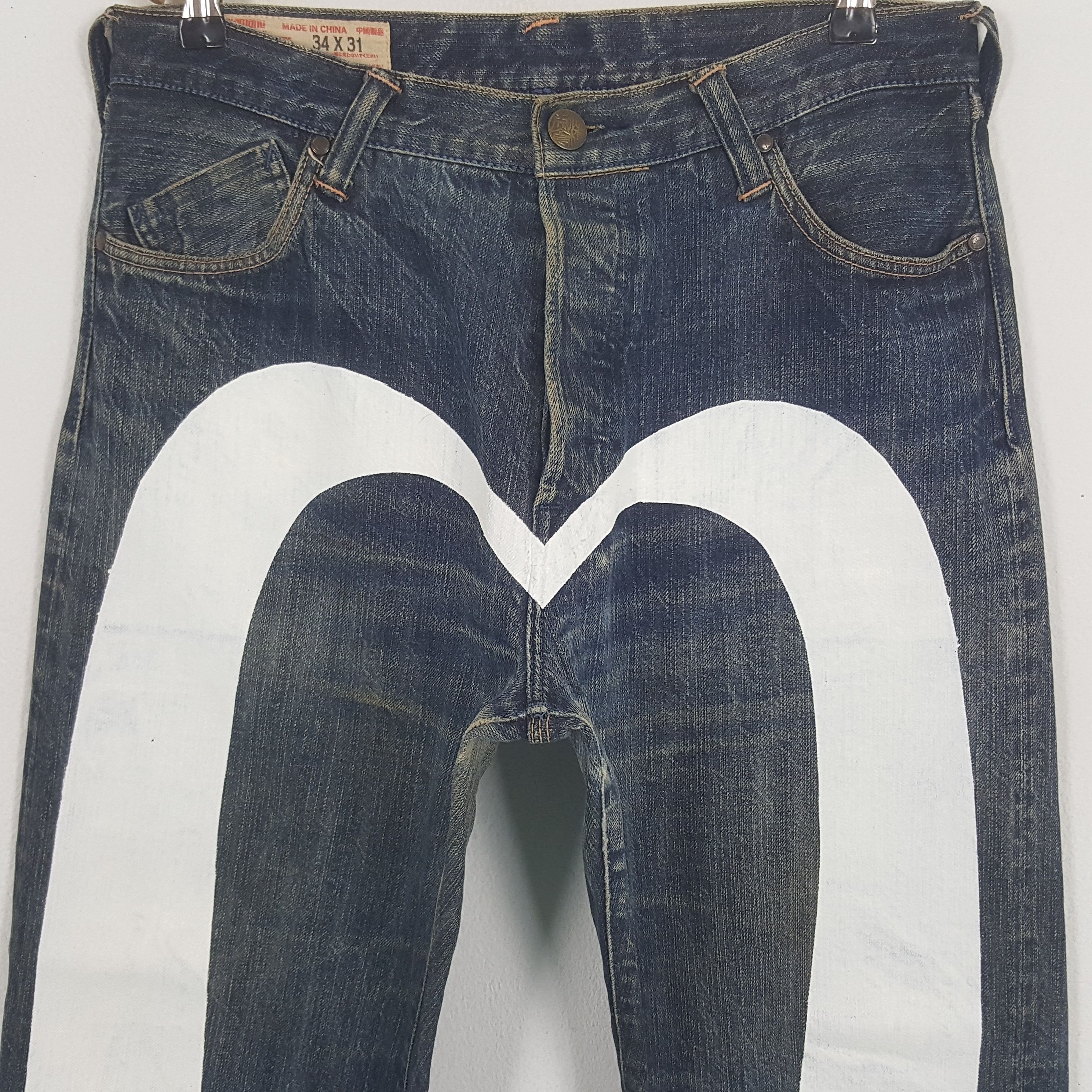 Japanese Brand × Vintage Vintage Evisu Selvedge Japanese Daicock Custom Denim Jeans Size US 31 - 2 Thumbnail