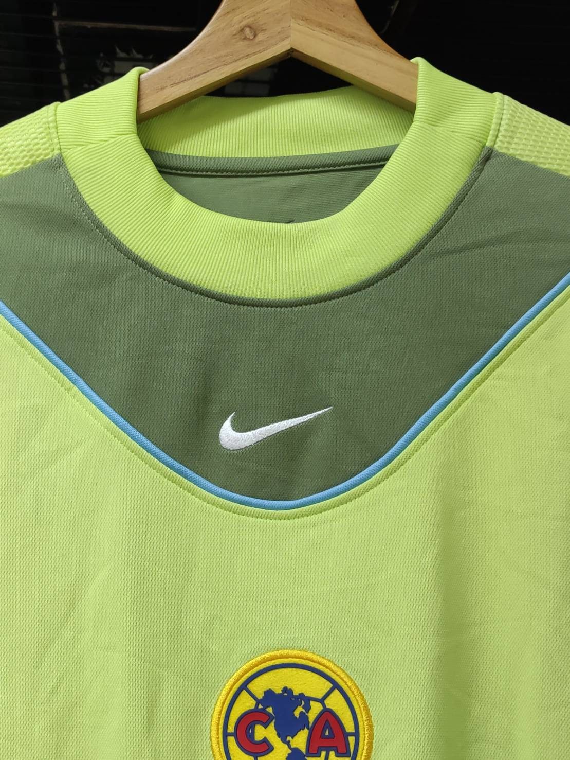 Nike Vtg 00's Nike Club America Goalkeeper Long Sleeved Jersey Size US XL / EU 56 / 4 - 2 Thumbnail