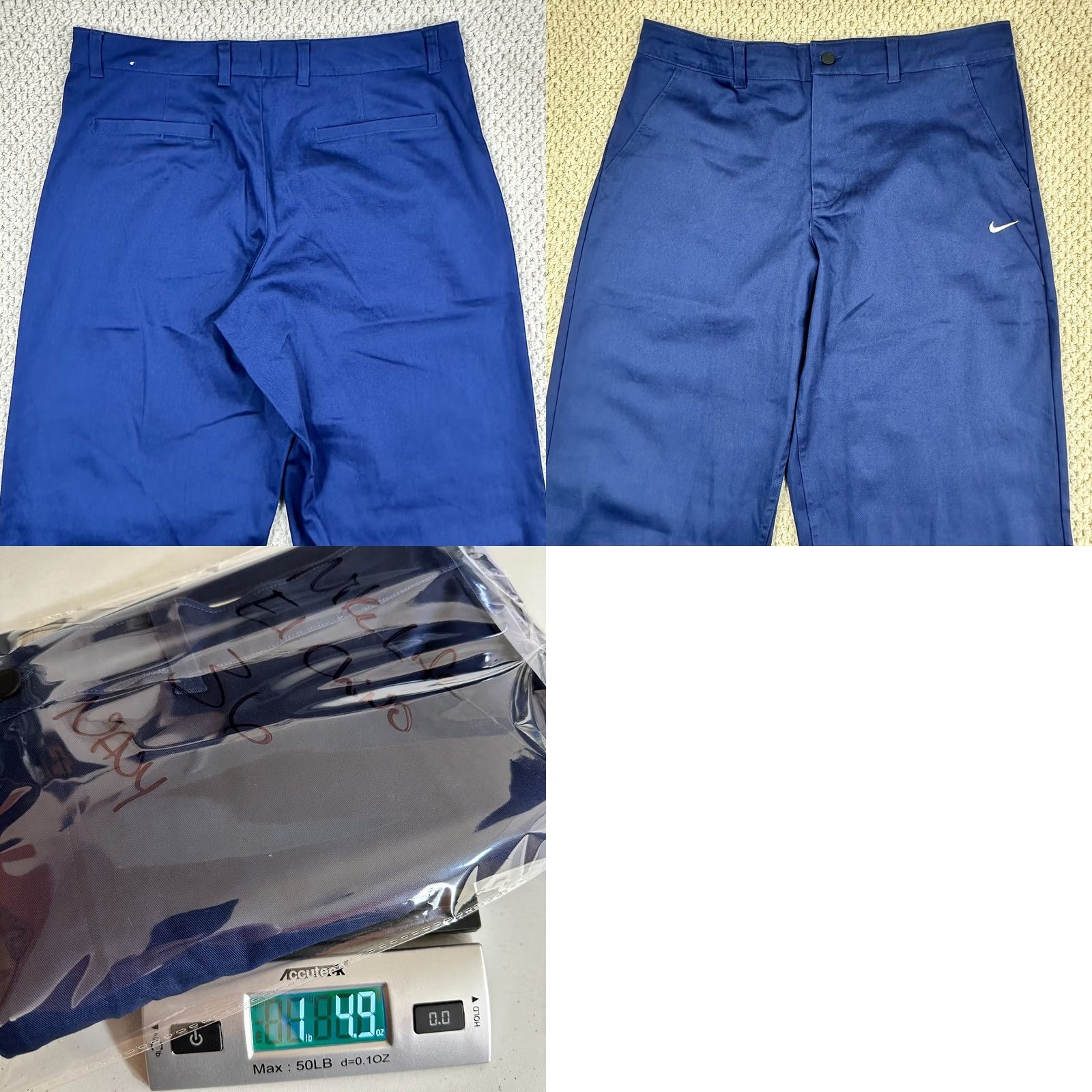Nike Nike Life El Chino Pants Mens 36x32 Navy Baggy Wide Leg Skater Y2K Drawstring Size US 36 / EU 52 - 9 Thumbnail