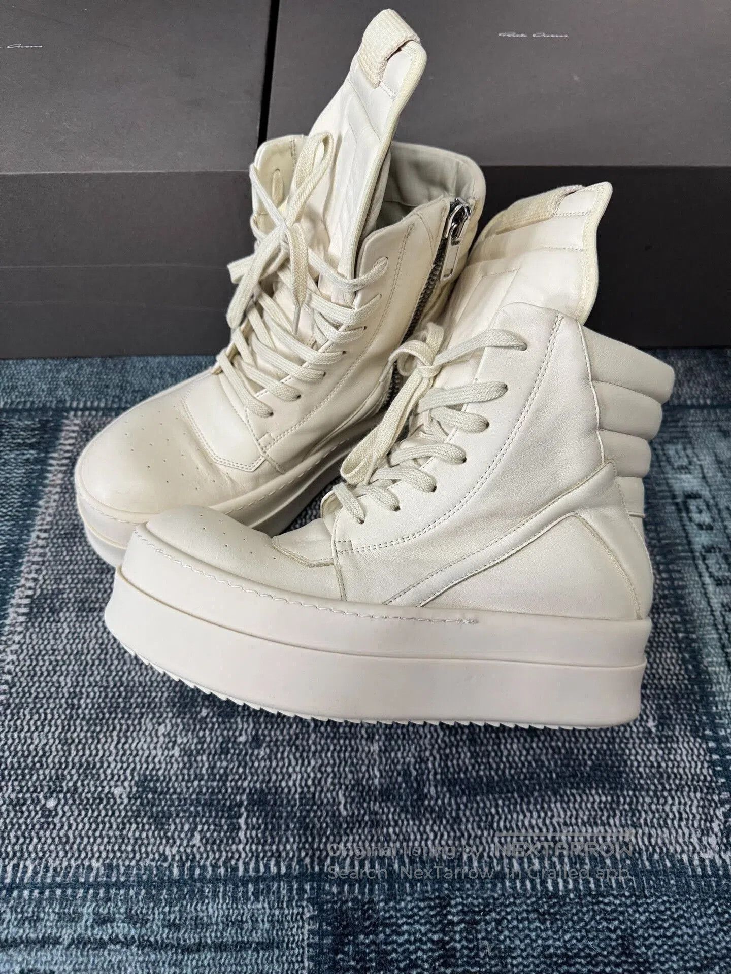 Rick Owens rick owens white low wedge sneakers size 39. Size US 7 / EU 40 - 1 Thumbnail