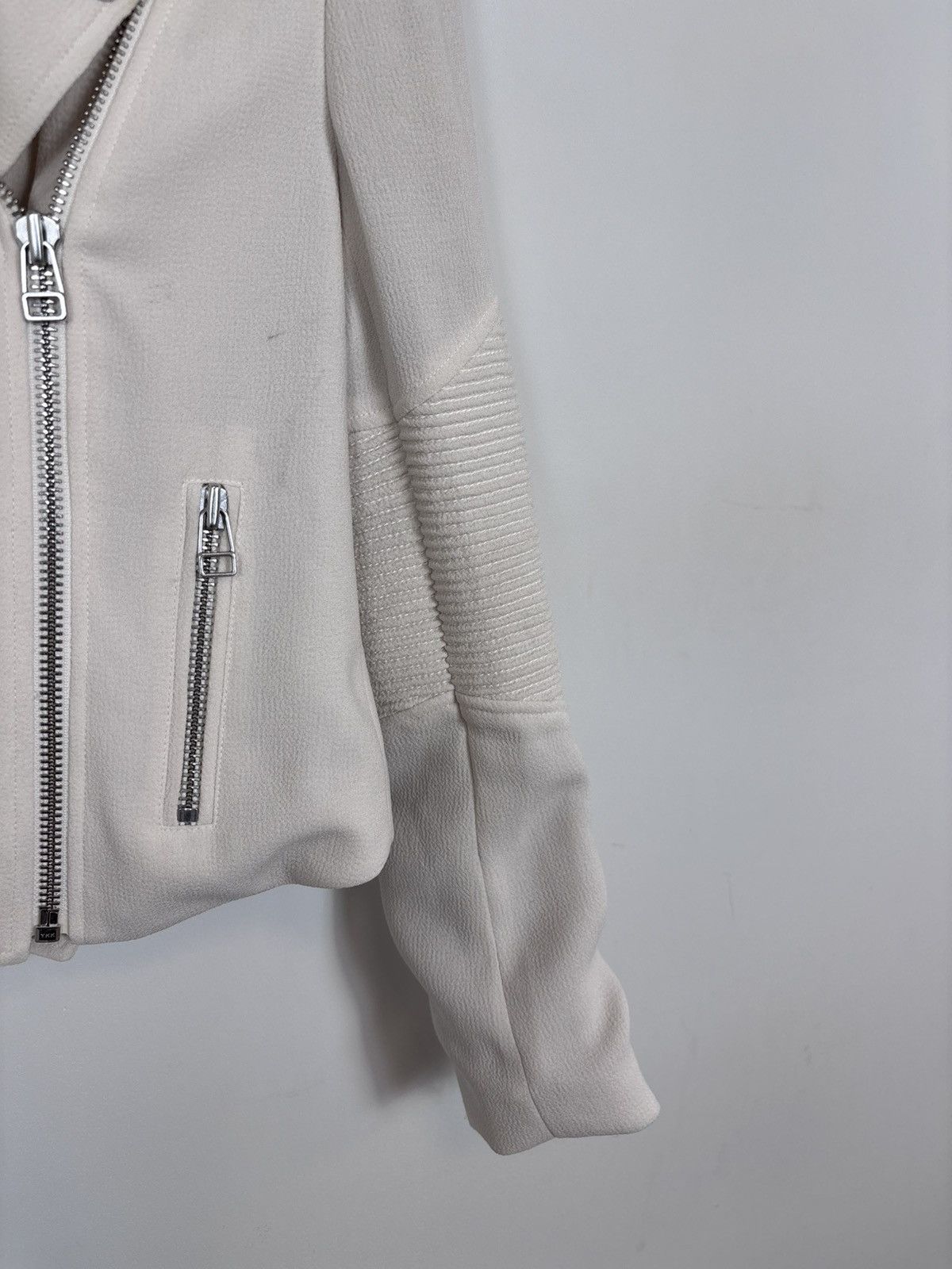 Aritzia Wilfred Aritzia Montesson Women’s Beige Ivory Moto Jacket Size S / US 4 / IT 40 - 6 Thumbnail