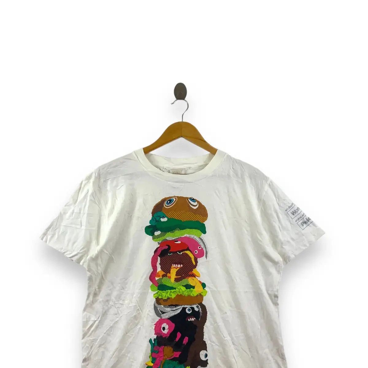 Vintage PELOQOON WANDERWALL ARTWORK Buddah Burger Tee Shirt Pop Art Size S / US 4 / IT 40 - 2 Thumbnail