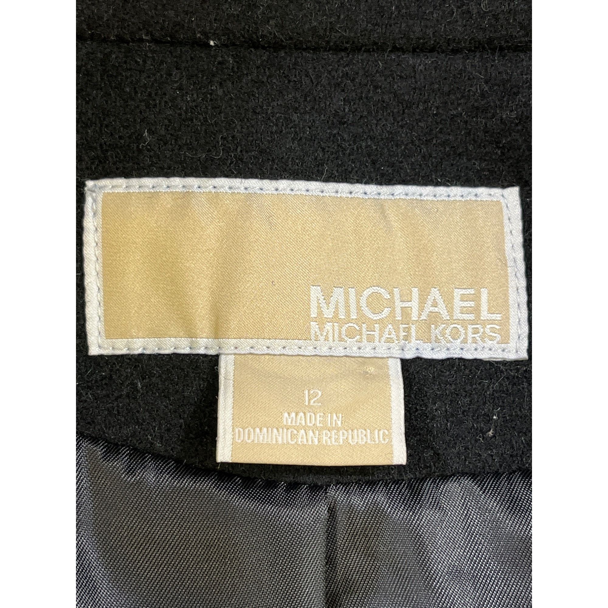 Michael Kors Michael Michael Kors Womens Black Coat Size 12 SKU 6672 Size XL / US 12-14 / IT 48-50 - 5 Thumbnail