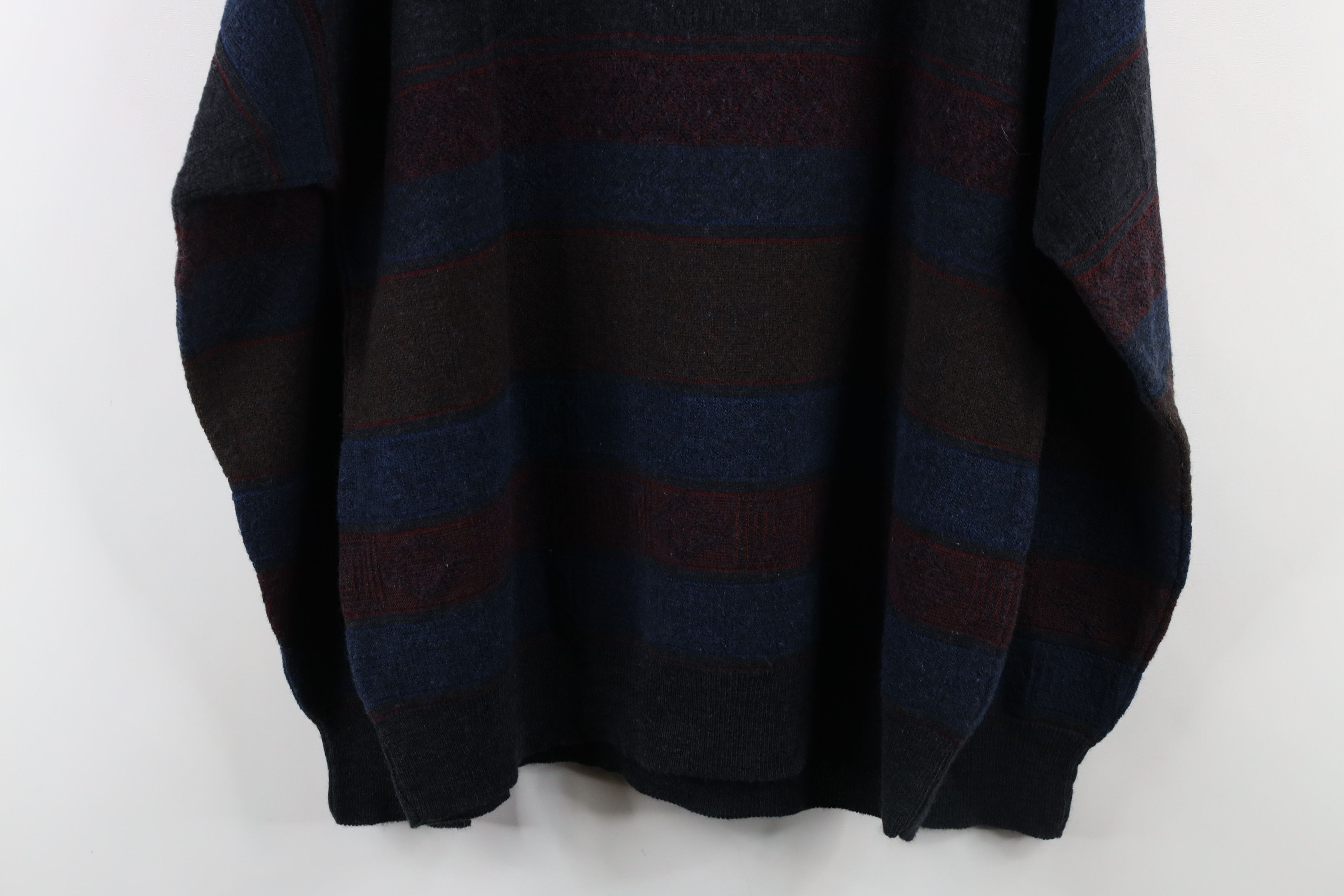 Vintage Vintage 90s Streetwear Wool Blend Knit Collared Sweater Size ONE SIZE - 9 Thumbnail