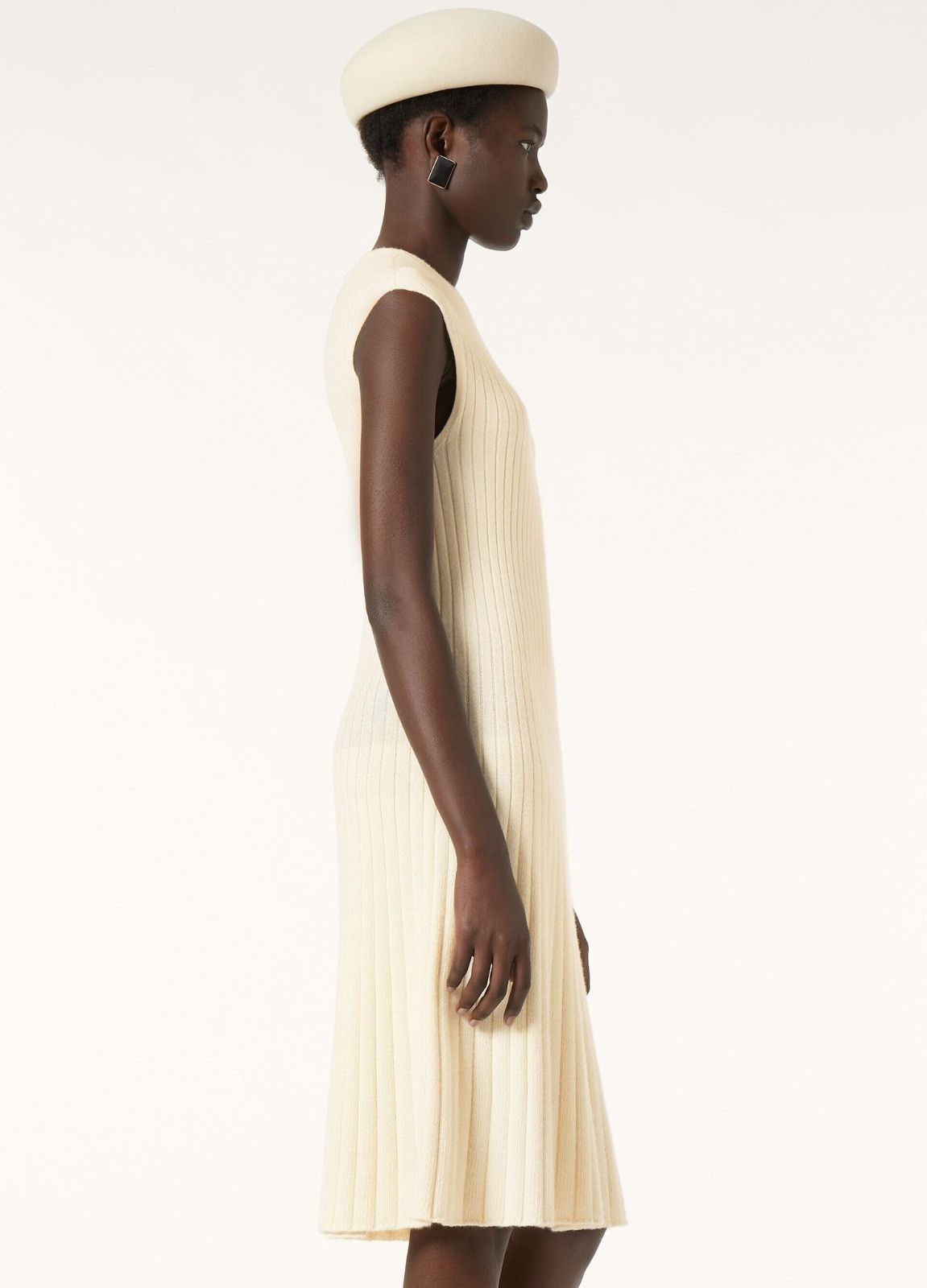 Loro Piana o1srvl11e0526 FAP1314 Coste Midi Dress in Cream Size S / US 4 / IT 40 - 3 Thumbnail