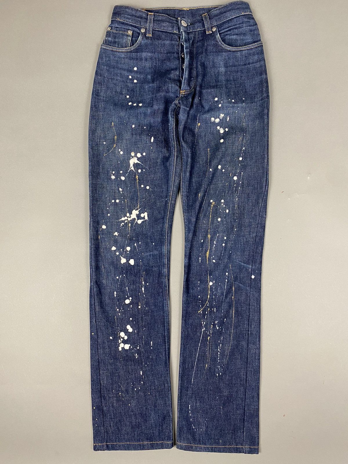 Helmut lang 1999 paint jean denim