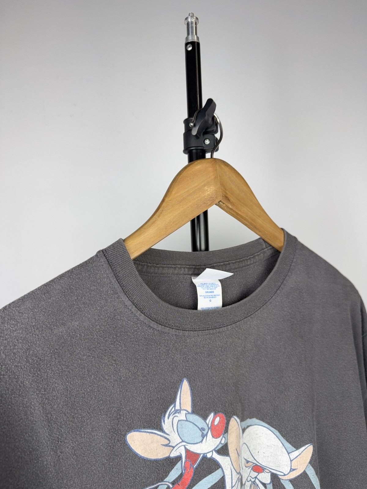 Warner Bros 2007 Pinky and the Brain Vintage Quote Graphic T-Shirt Size US L / EU 52-54 / 3 - 8 Thumbnail