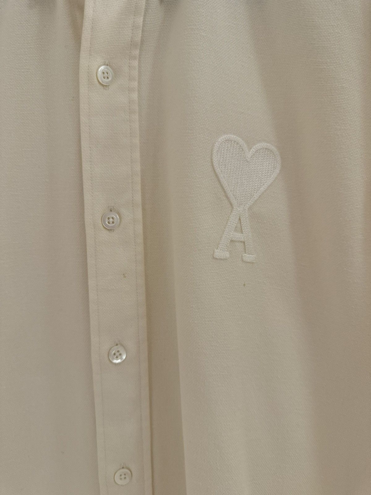 AMI Ami Off-White Logo Shirt Size US L / EU 52-54 / 3 - 2 Thumbnail