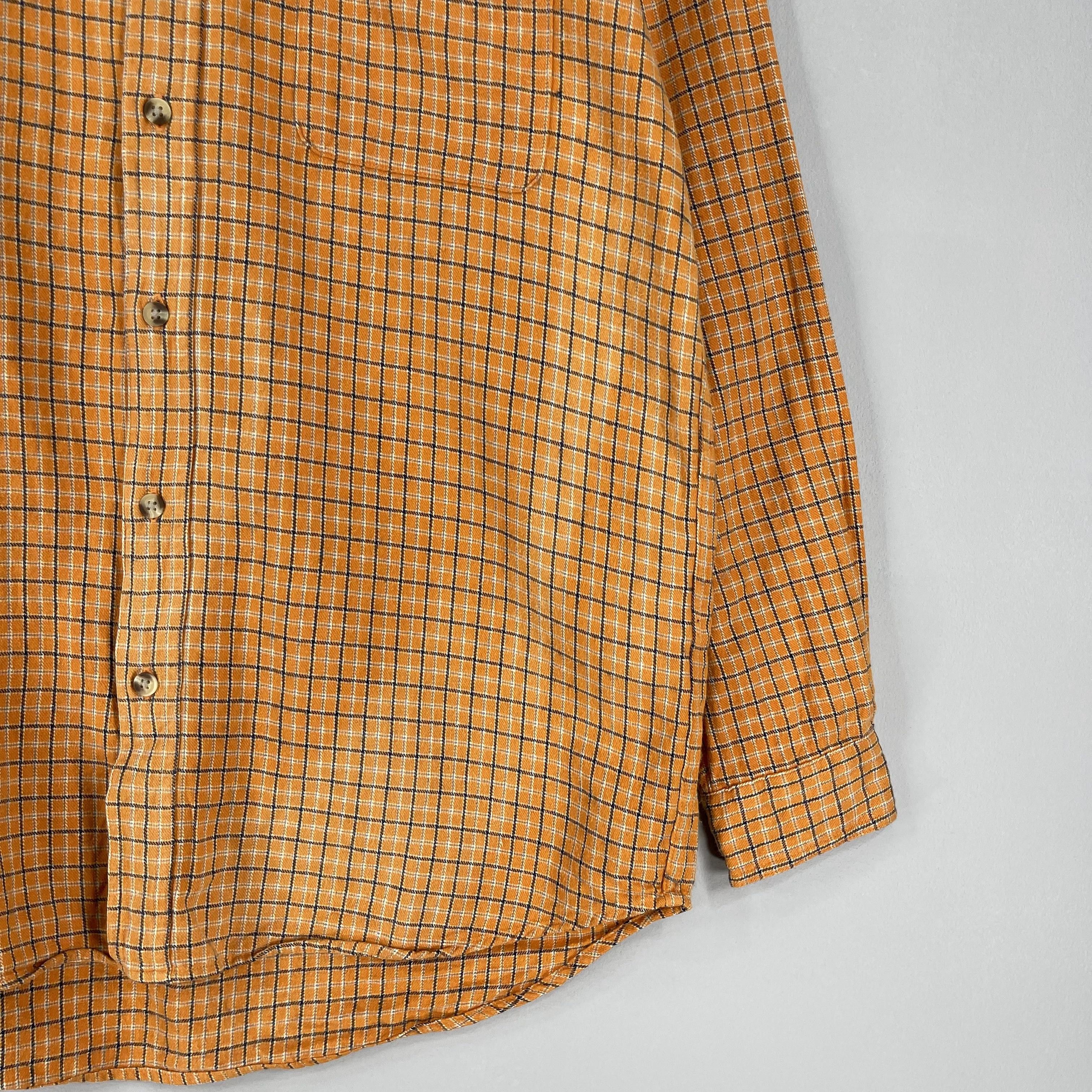Converse Vintage 1990s CONVERSE Plaid Checkered Orange Flannel Shirt Size US M / EU 48-50 / 2 - 4 Thumbnail