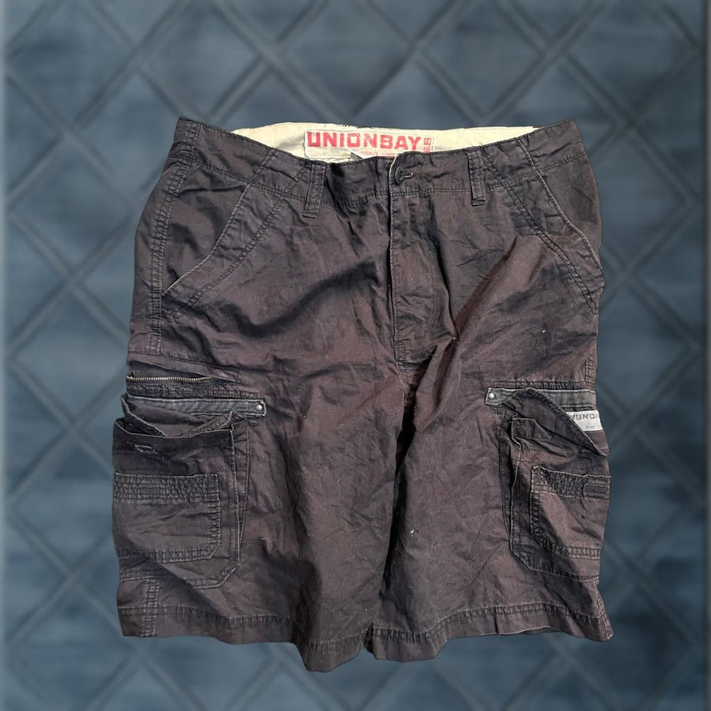 Vintage UNIONBAY Men 36 Cargo Shorts Black Stretch Flat Front Casual Size US 36 / EU 52 - 1 Thumbnail