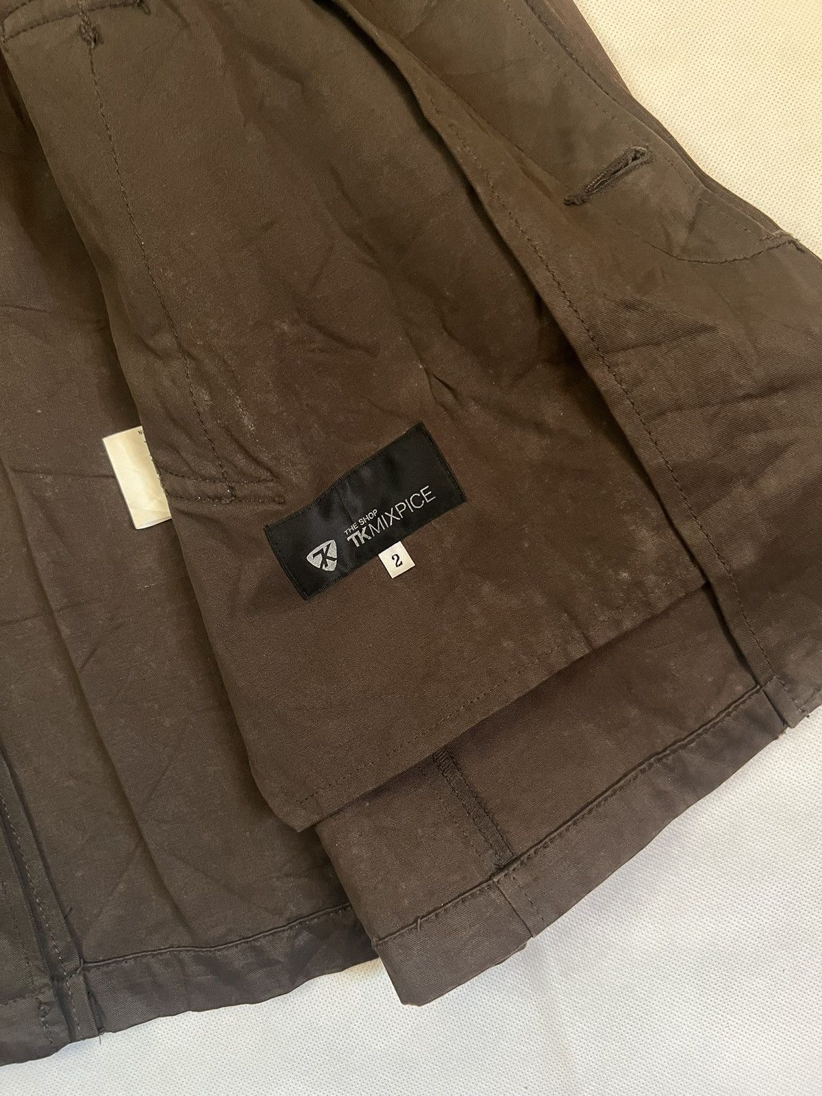Japanese Brand Vintage TKMIXPICE Cowhide Japanese Designer Brown Coat Size XS / US 0-2 / IT 36-38 - 3 Thumbnail