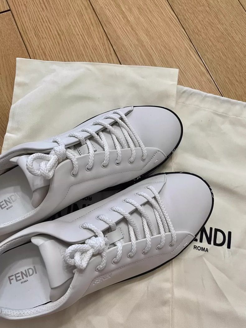 Fendi Fendi White Flat Sneakers for Men Size US 9 / EU 42 - 7 Thumbnail