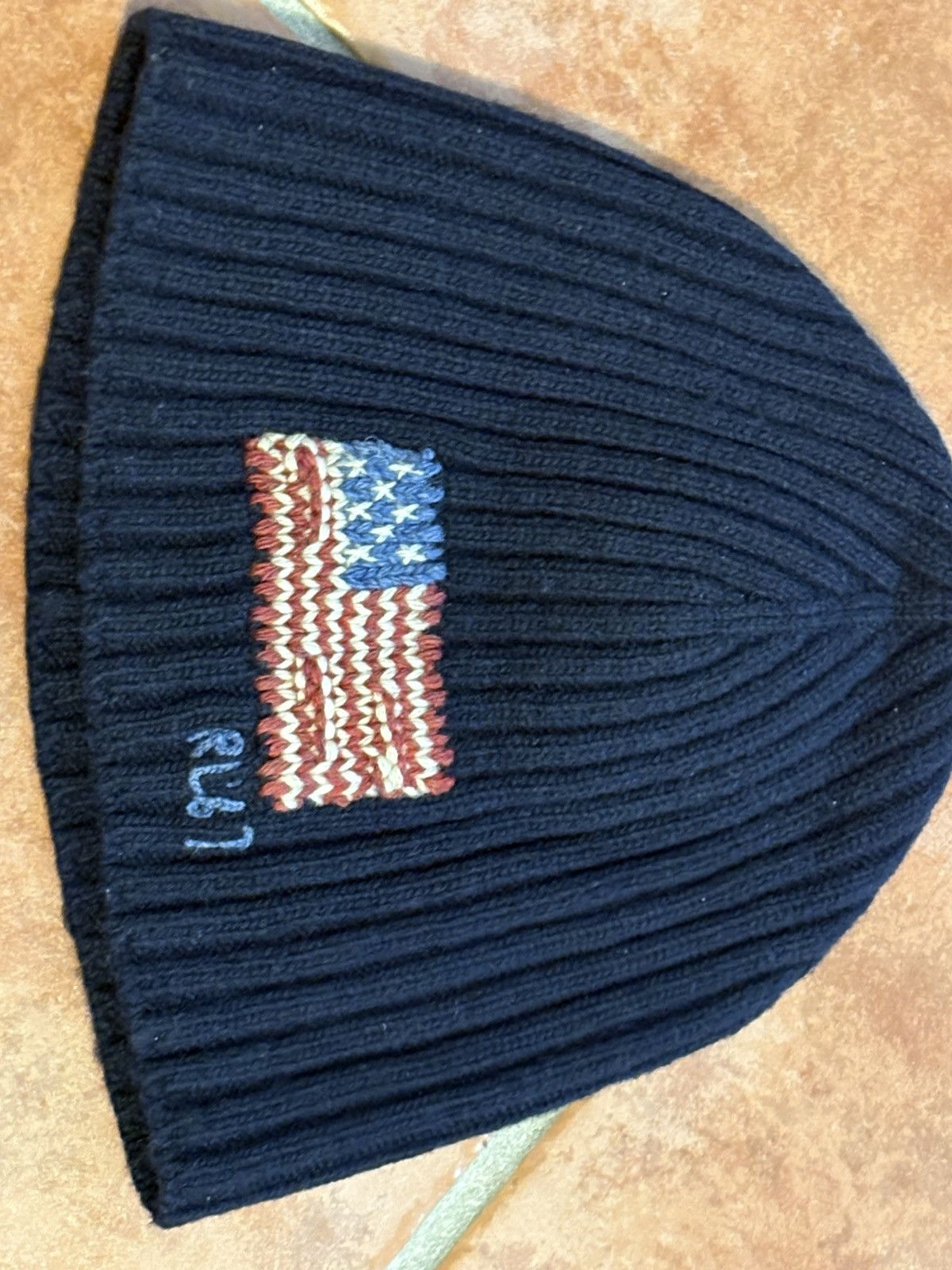 Polo Ralph Lauren Vintage Polo Ralph Lauren RL67 Flag Blue 80% Wool Knit cap Size ONE SIZE - 2 Thumbnail
