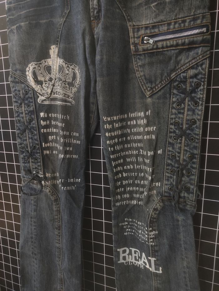 Japanese Brand Japanese Brand Denim Inspired By Chrome Hearts Jeans Size US 34 / EU 50 - 2 Thumbnail