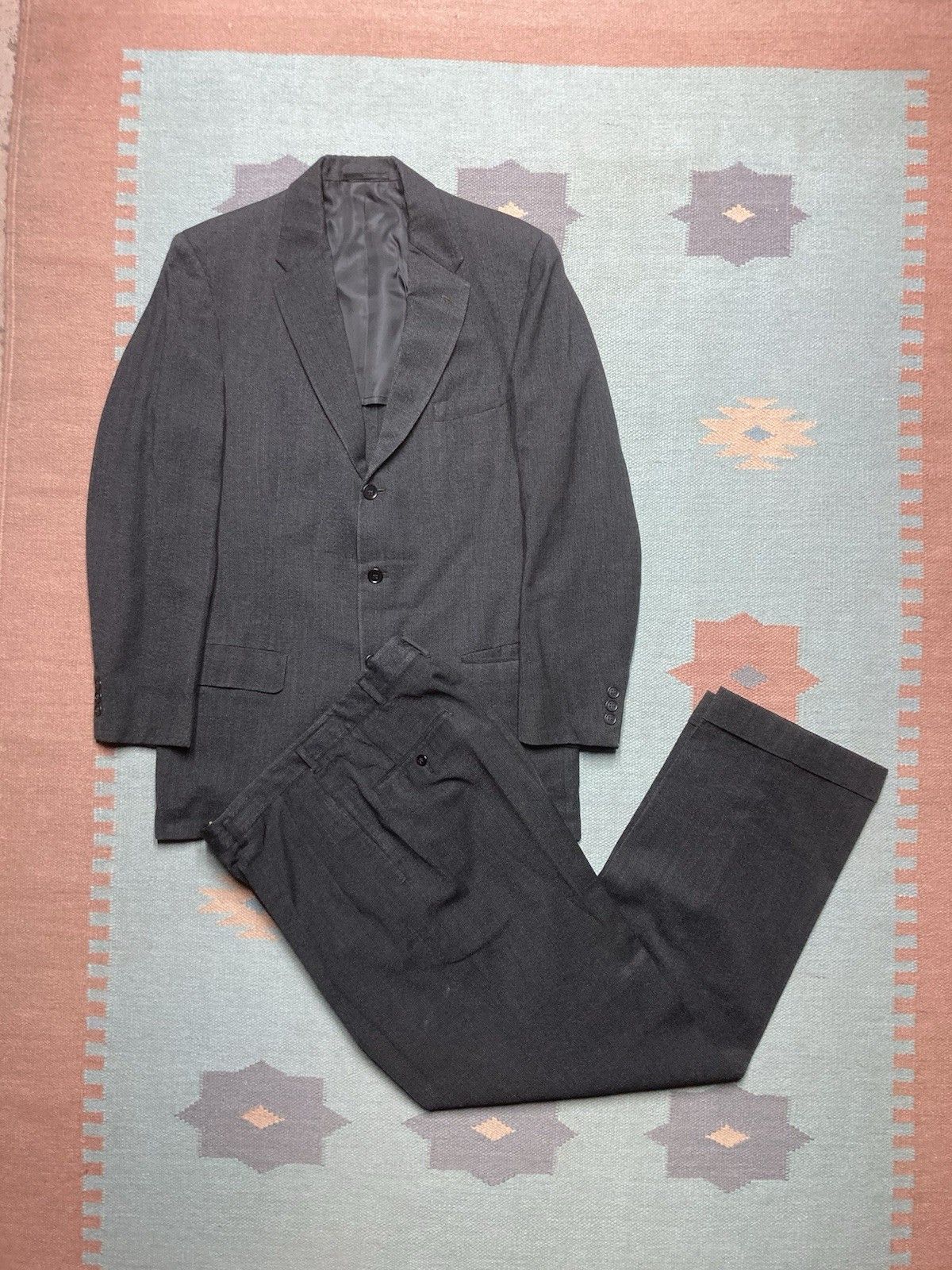 Vintage 1950s Richman Brothers 2 piece suit fleck rockabilly 38 Size 38S - 1 Thumbnail