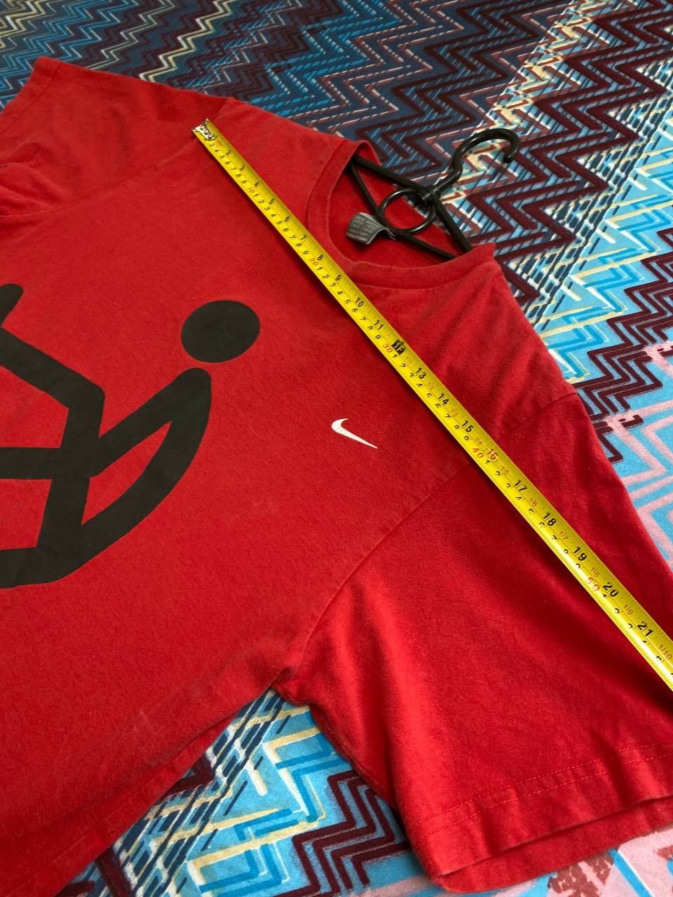 Nike Streetwear red T-Shirt Nike logo print Crazy Y2K Vintage Size US M / EU 48-50 / 2 - 15 Thumbnail