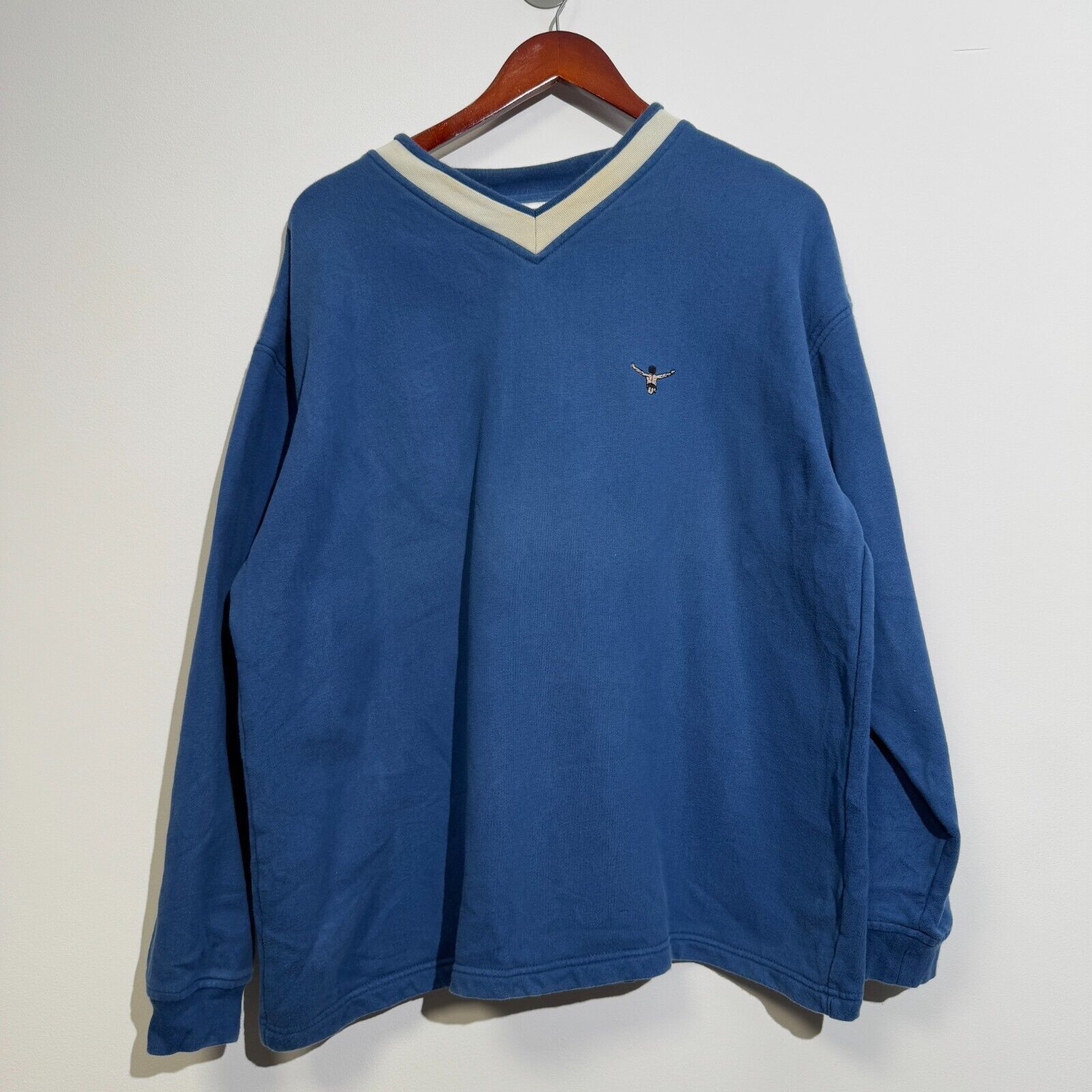 Vintage Vintage Unisex Blue Cotton Crewneck Size M Washed 90s Size US M / EU 48-50 / 2 - 1 Thumbnail