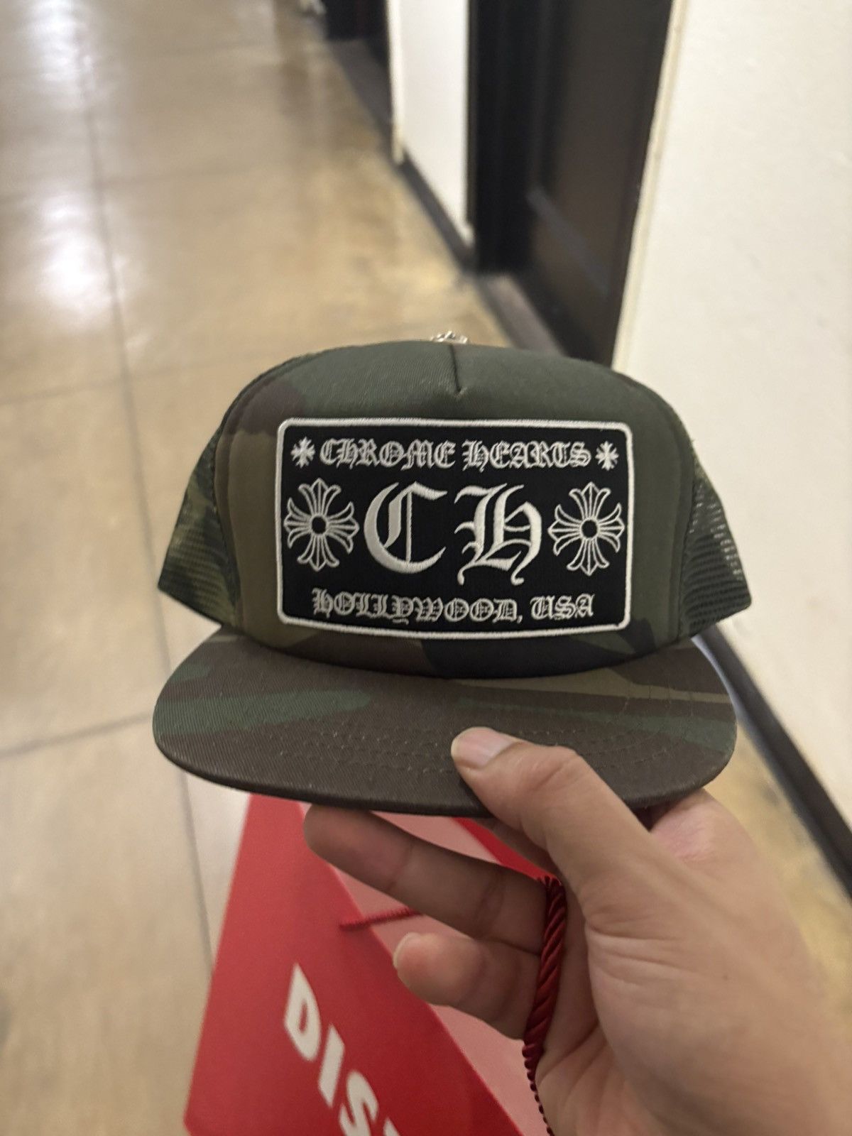 Chrome Hearts Chrome heart camo hollywood trucker hat Size ONE SIZE - 1 Thumbnail
