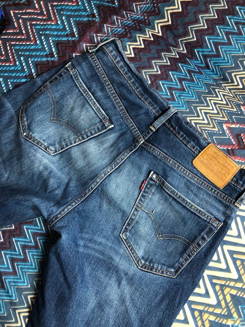 Levi's × Levi's Vintage Clothing Vintage 90s Levis 511 Blue Wash Distressed Style Jeans Size US 33 - 18 Thumbnail