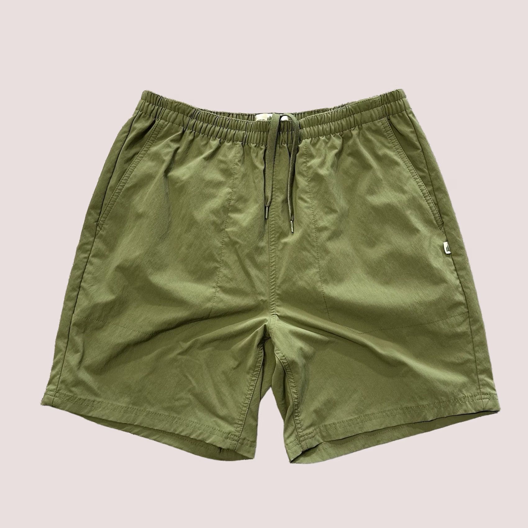 Vintage Lake & Trail Lake Trail Shorts Mens M Outdoor Green Nylon Stretch Hiking 7” Pockets, 7 in Inseam Regular Fit Nylon Spandex Pull On Size US 31 - 1 Thumbnail