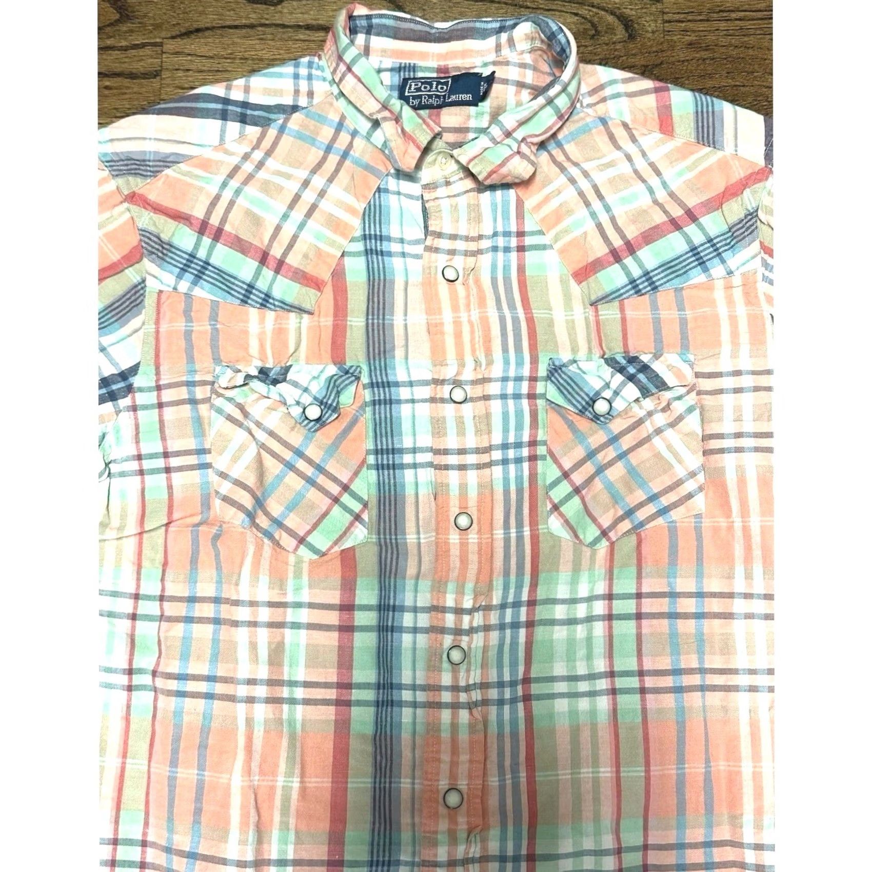 Polo Ralph Lauren Polo Ralph Lauren Shirt Mens L Plaid Linen Blend Western Cowboy Pearl Snap Size US L / EU 52-54 / 3 - 2 Thumbnail