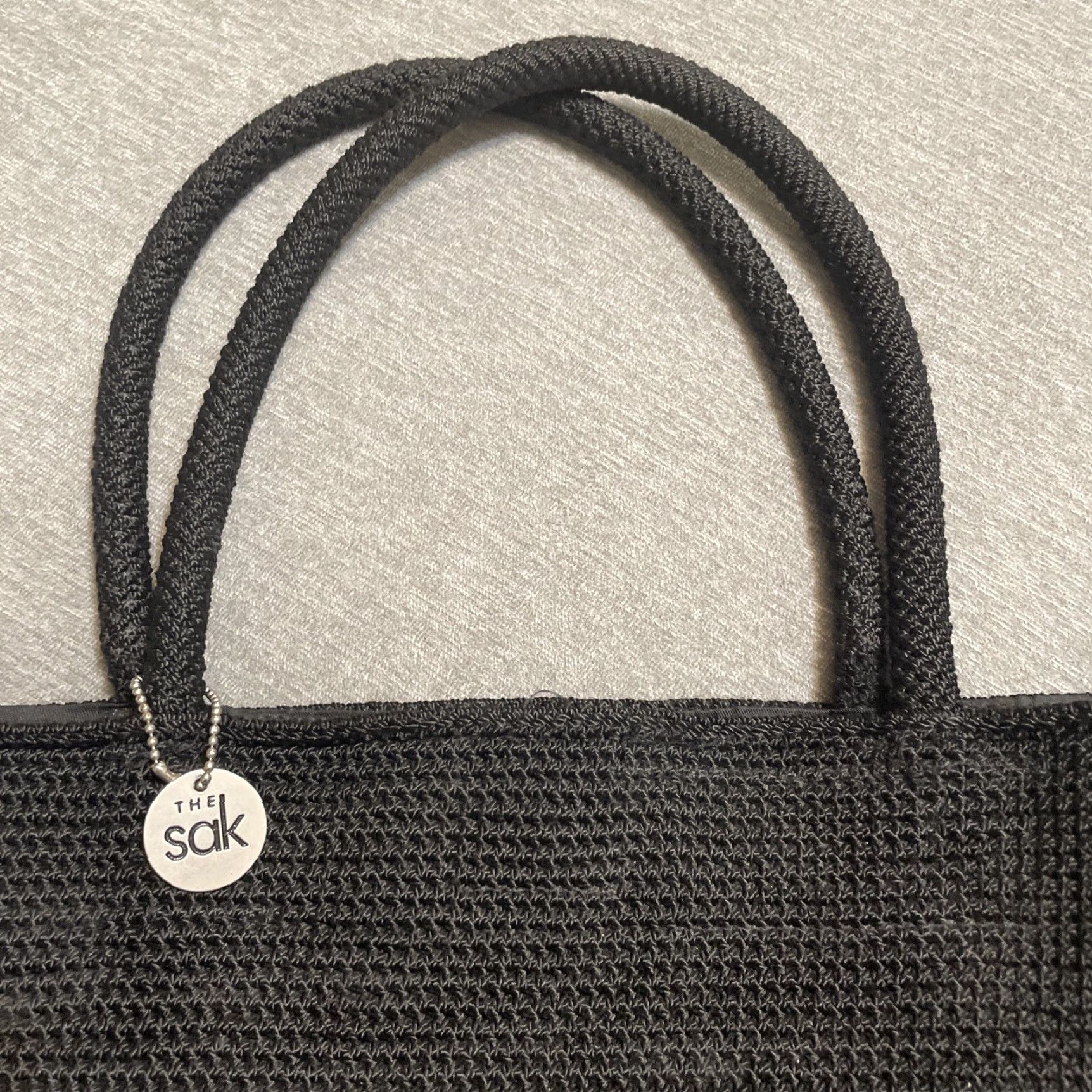 The Sak The Sak Satchel Purse Weave Double Handle Black Tote Woven Large Satchel/Top Handle Bag Womens Size ONE SIZE - 2 Thumbnail