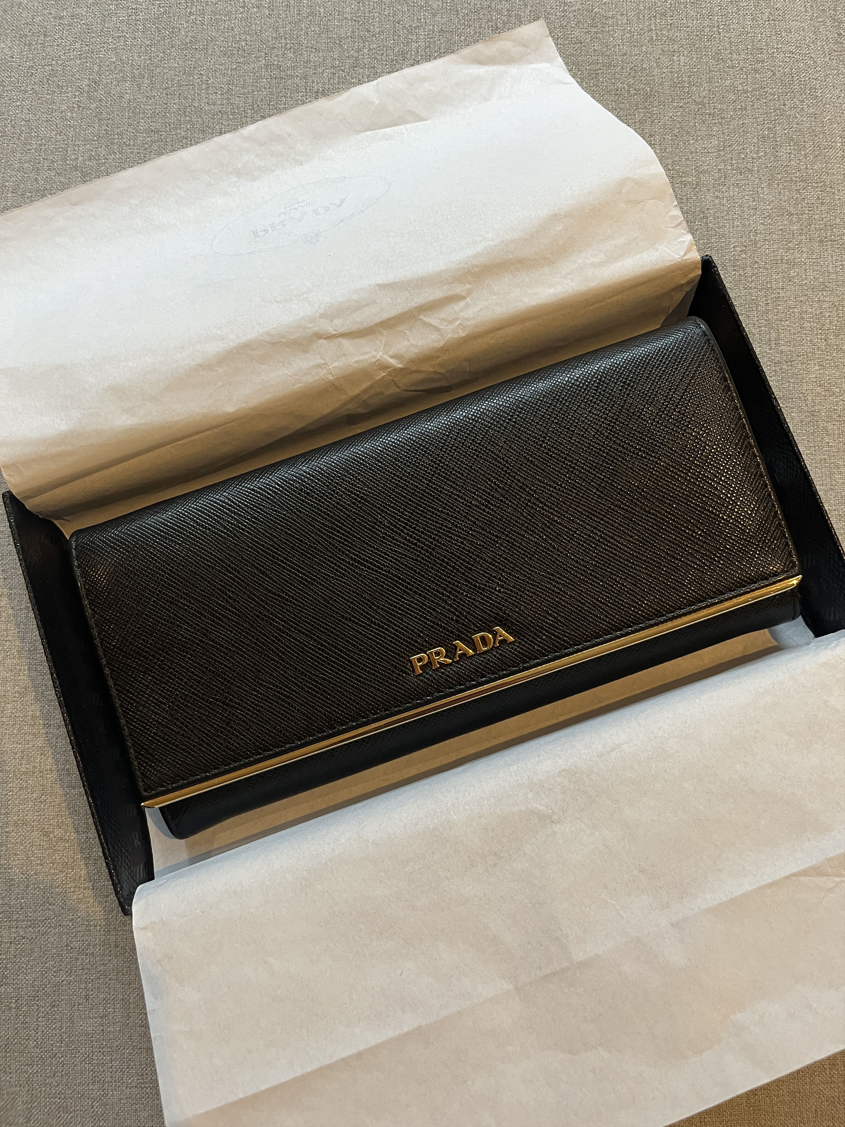 Prada Prada Saffiano Leather Continental Wallet Size ONE SIZE - 1 Thumbnail