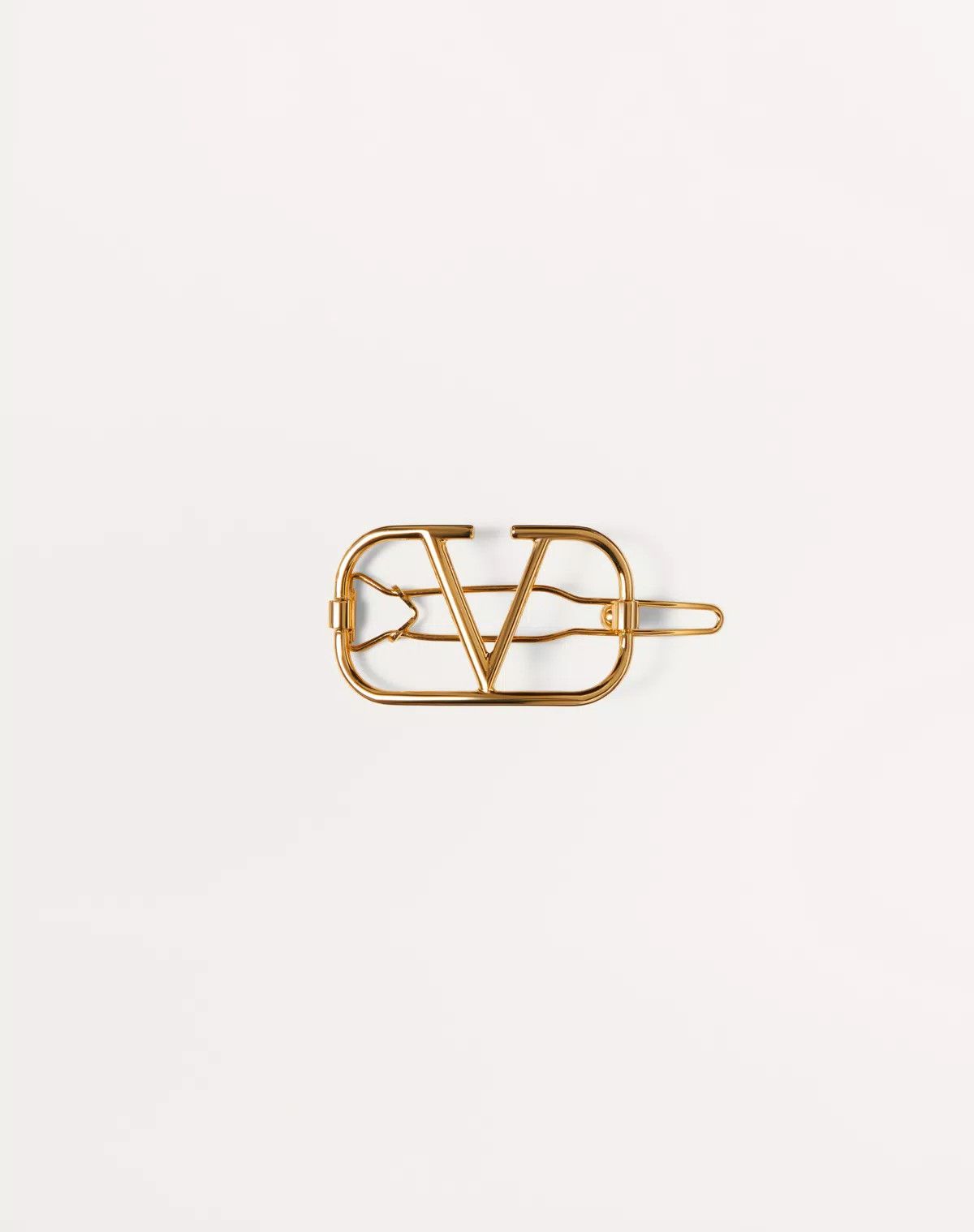 Valentino oc11z0725 Size:OS/Vlogo Signature Metal Hair Clip in Golden Size ONE SIZE - 1 Thumbnail