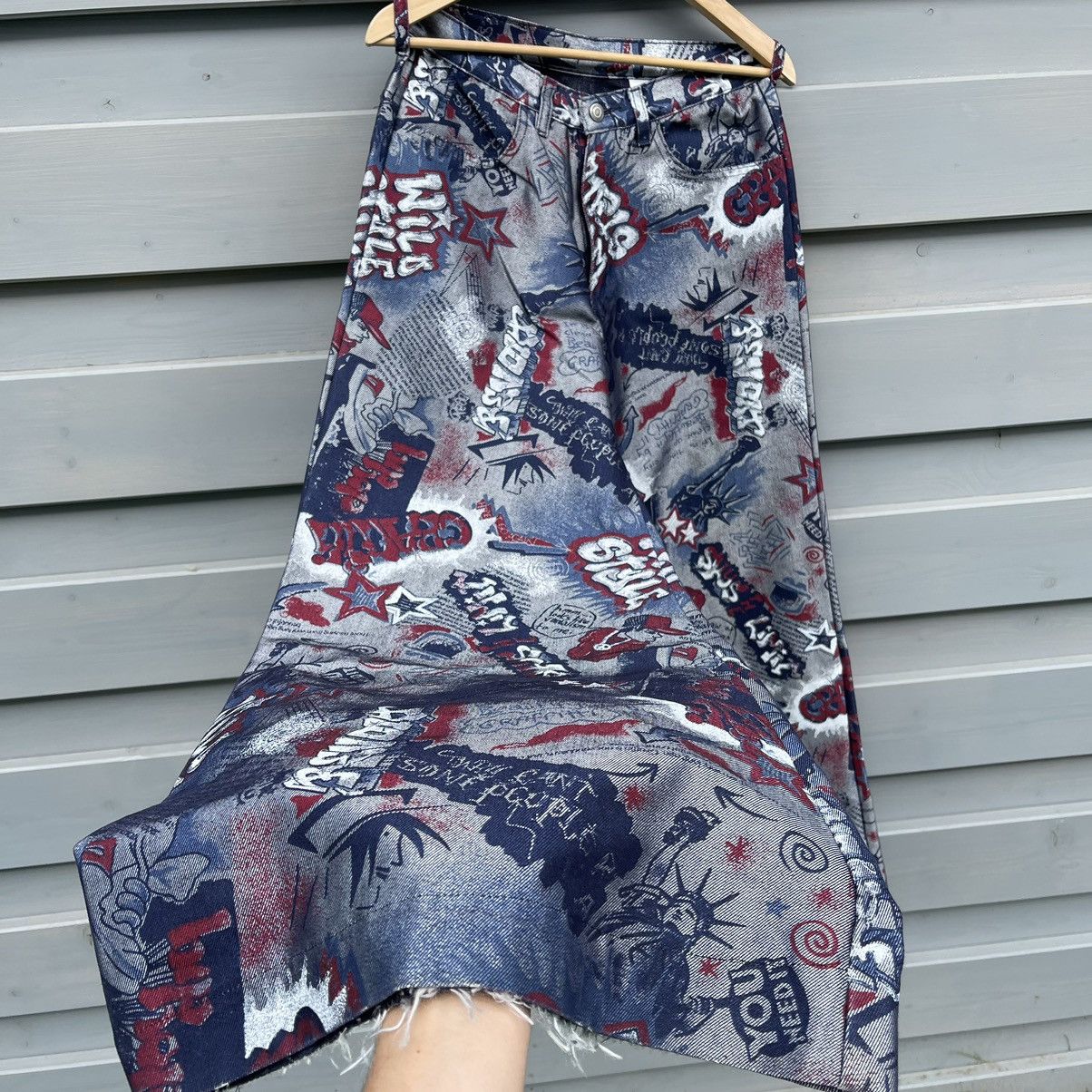 Affliction × JNCO × Vintage Y2K Wide Leg Graffiti Denim baggy skate vintage hip hop rap Size US 30 / EU 46 - 3 Thumbnail