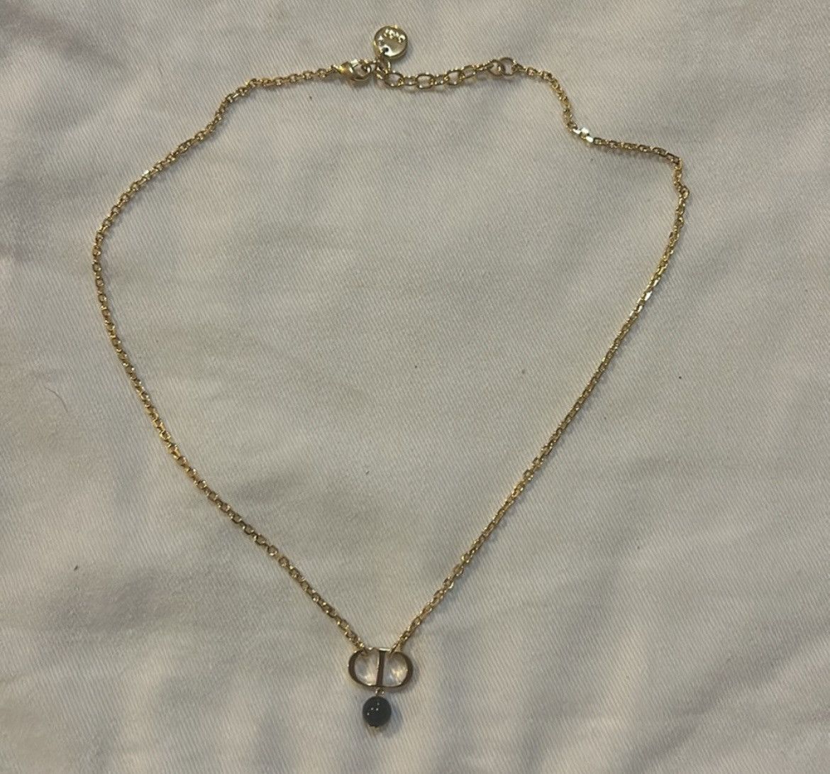 Dior Christian Dior PETIT CD NECKLACE Gold-Finish Metal Size ONE SIZE - 4 Thumbnail