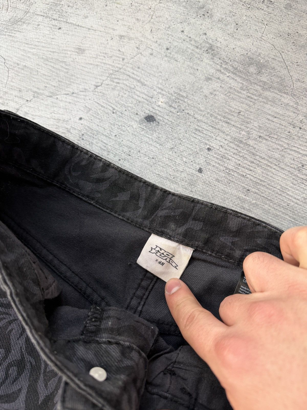 No Fear No Fear x H&M Monogram Printed Wide Denim Pants Jeans Size US 30 / EU 46 - 5 Thumbnail