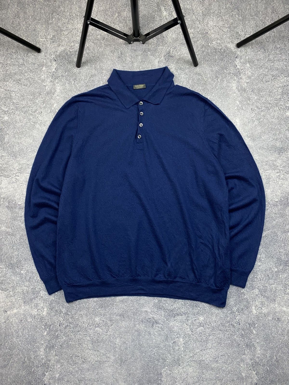Gran Sasso Gran Sasso Wool Polo Pullover Sweater Size US M / EU 48-50 / 2 - 1 Thumbnail