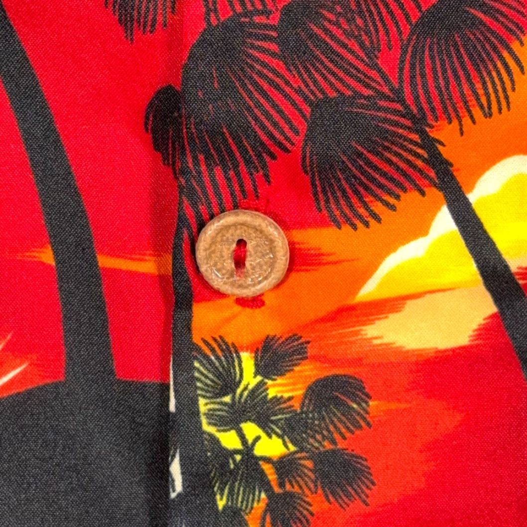 Vintage VINTAGE Islander Hawaiian Shirt Men's MEDIUM Red Yellow Orange Sunset USA 70s Shirt Size US M / EU 48-50 / 2 - 4 Thumbnail
