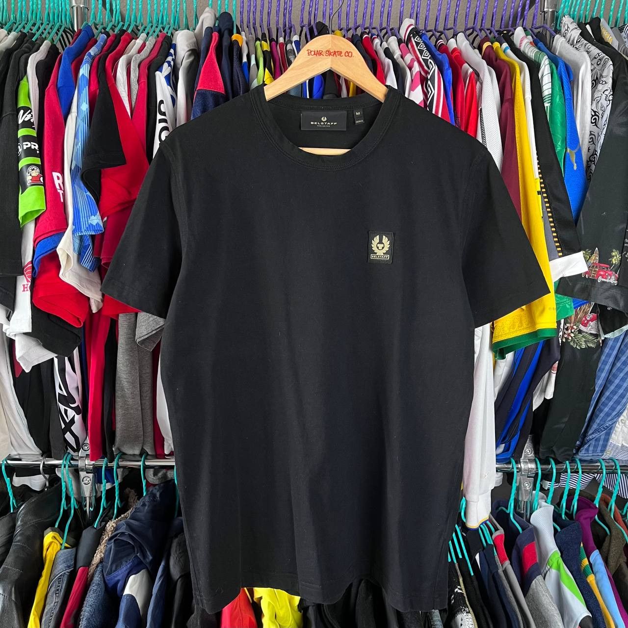 Belstaff Belstaff Basic Black Patch Logo Tshirt Size M Size US M / EU 48-50 / 2 - 1 Thumbnail