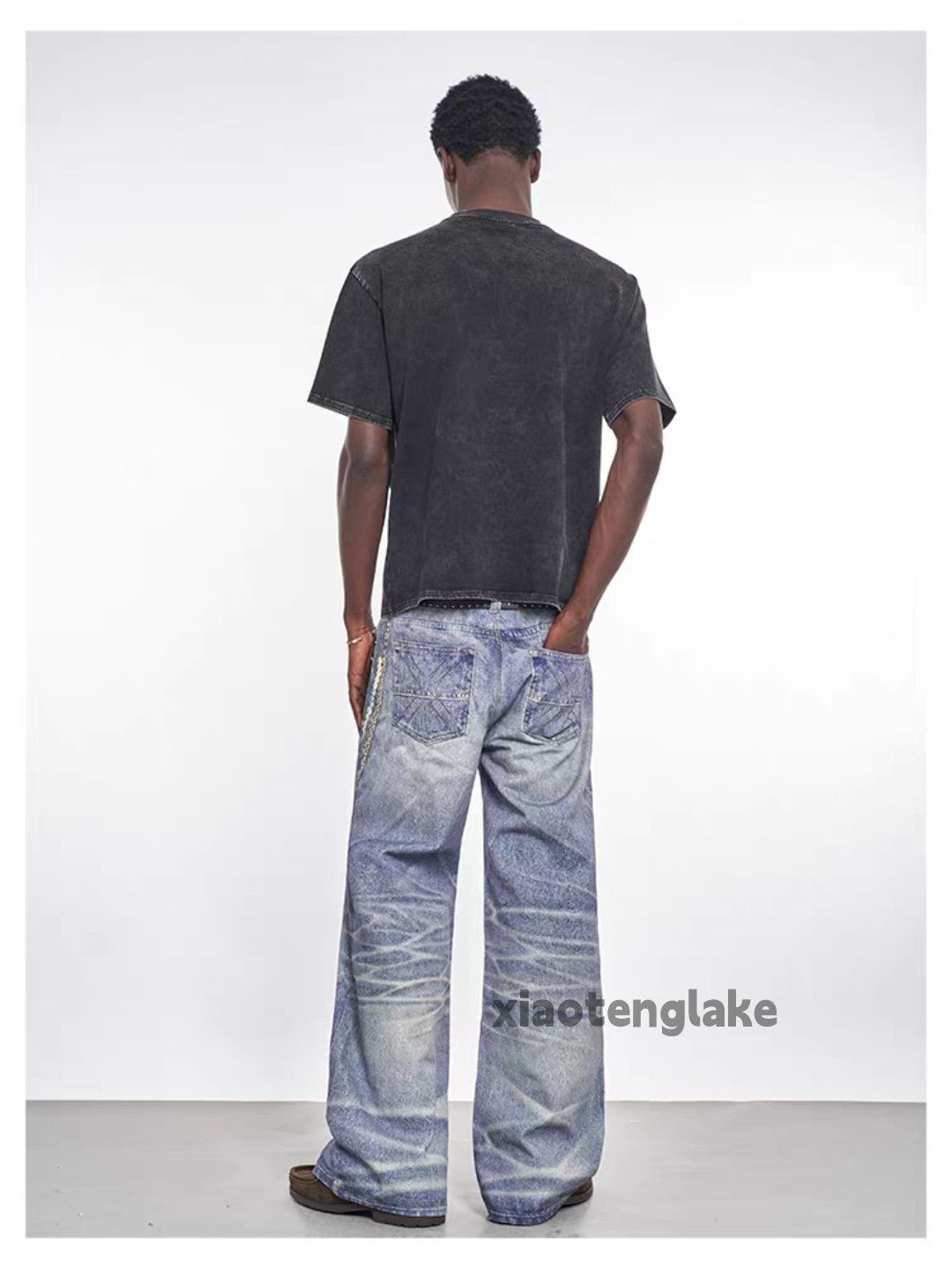 Vintage Custom washed faded loose baggy skate hiphop jeans Size US 34 / EU 50 - 7 Thumbnail