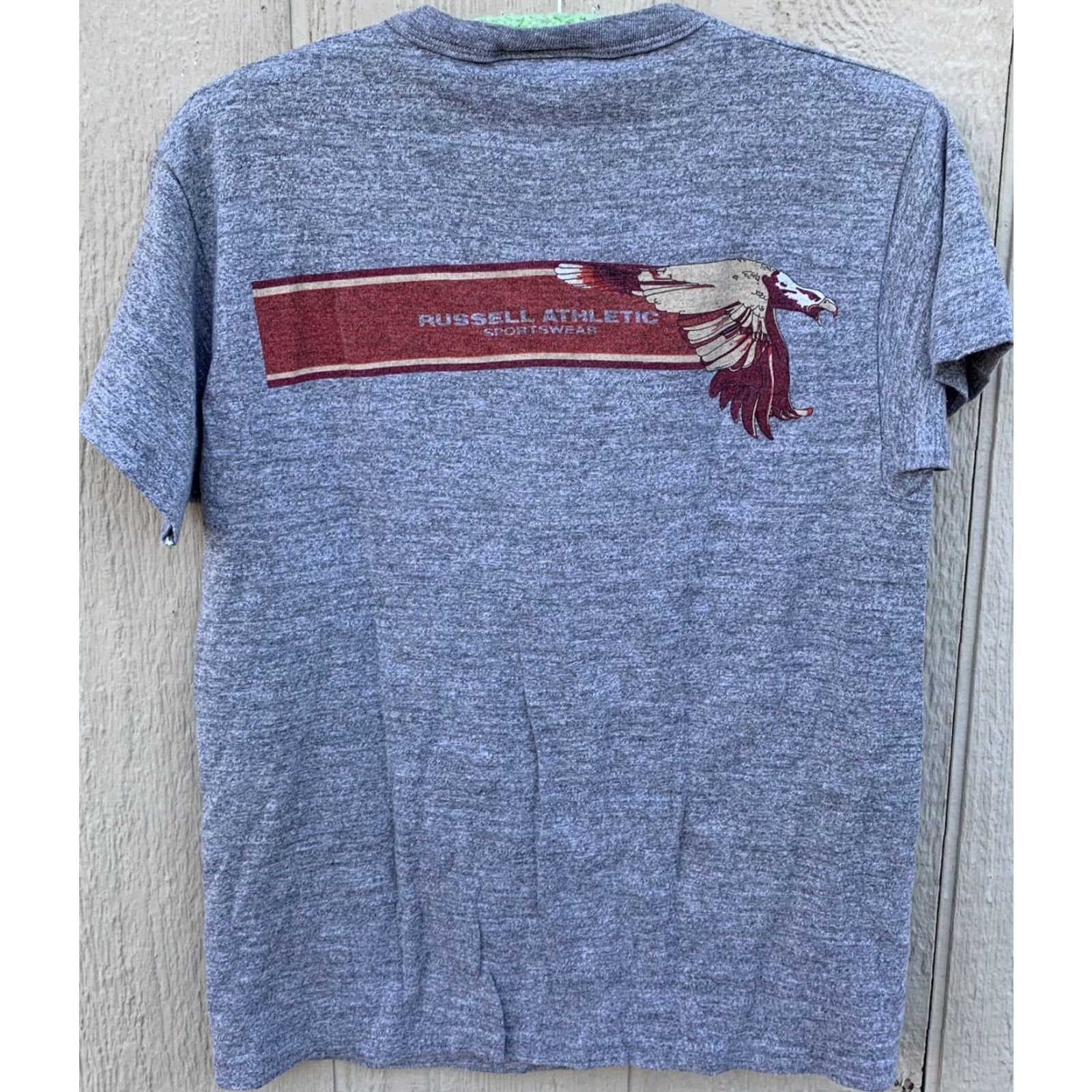 Russell Athletic VINTAGE Russell Athletic Sportswear Weinstocks 5th Annual 5 Mile Run 83 t shirt M Gray Mens Shirt 1980s Graphic Tee Regular Short Sleeve PolyCotton Size US M / EU 48-50 / 2 - 5 Thumbnail